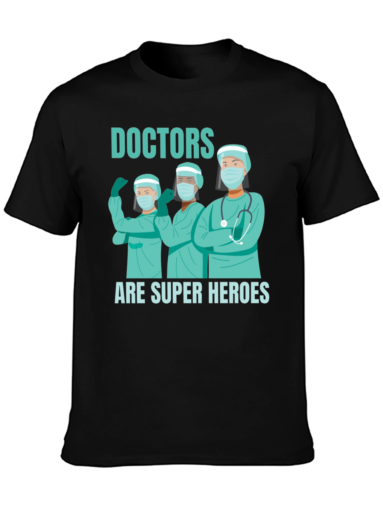 Black Doctors Are Super Heroes T-Shirt view 3