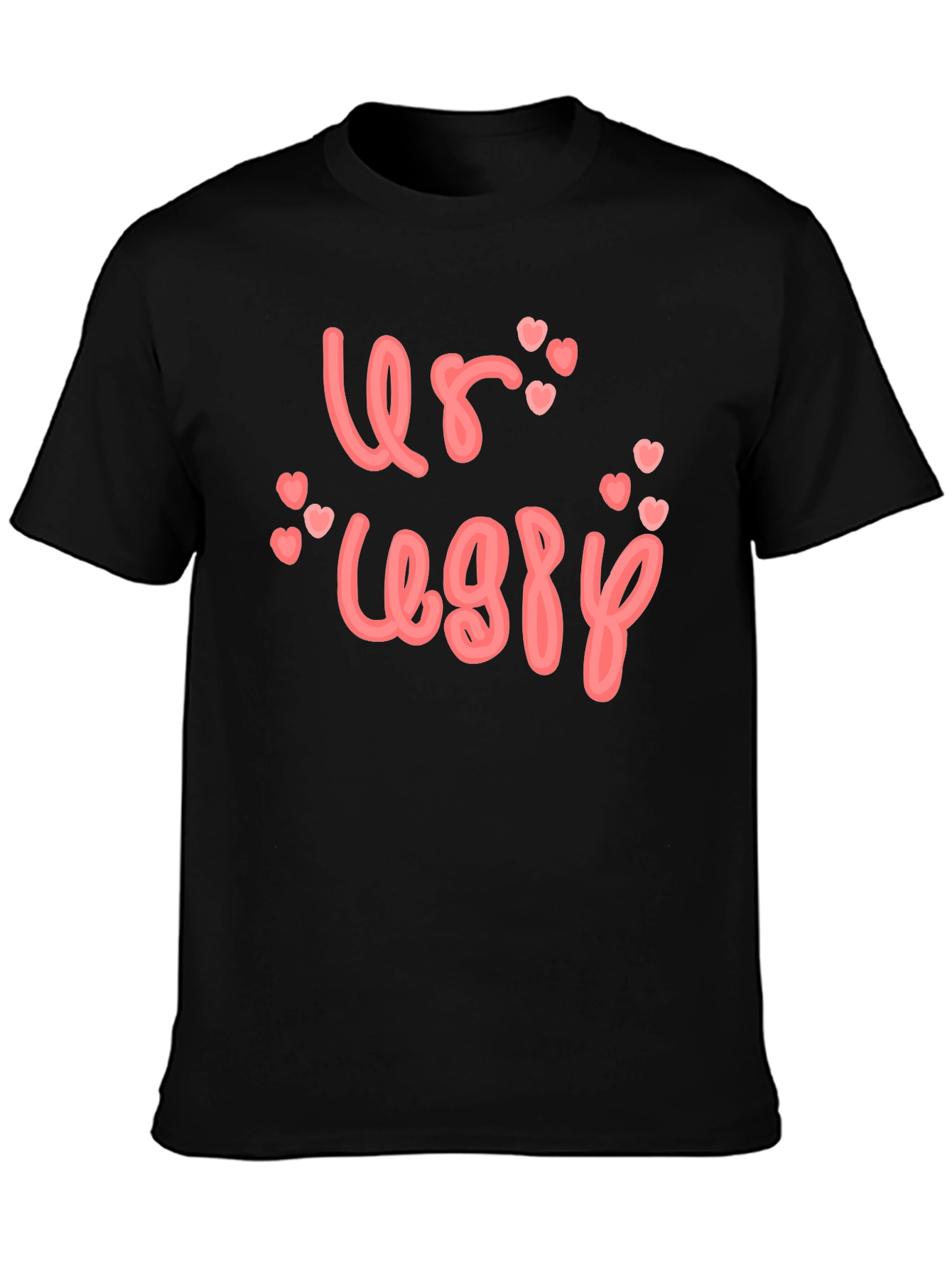 Black Ur Worthy Graphic Tee - Soft Black Cotton T-Shirt view 3