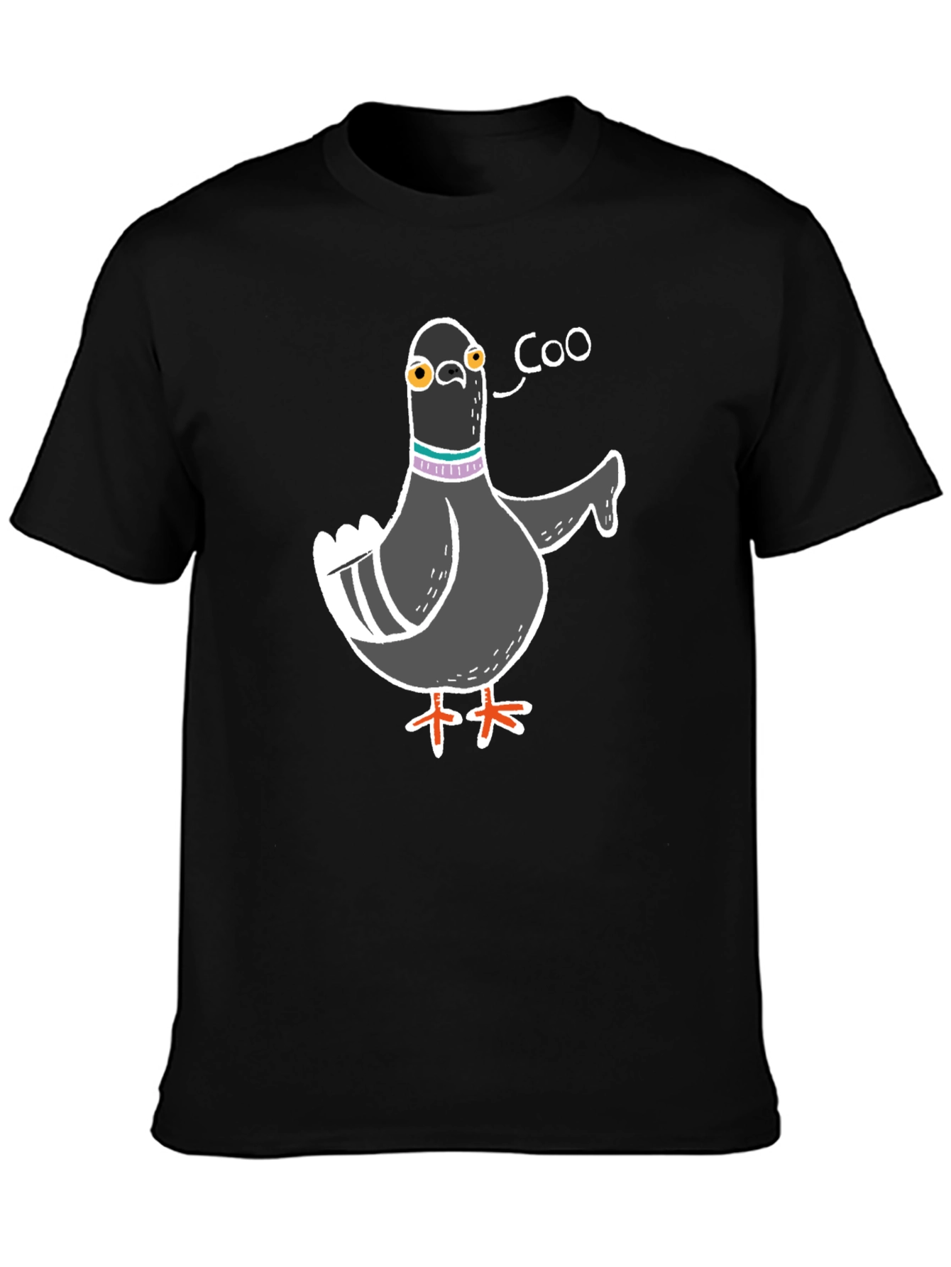 Black Funny Pigeon Coo T-Shirt - Unique Bird Lover Gift view 3