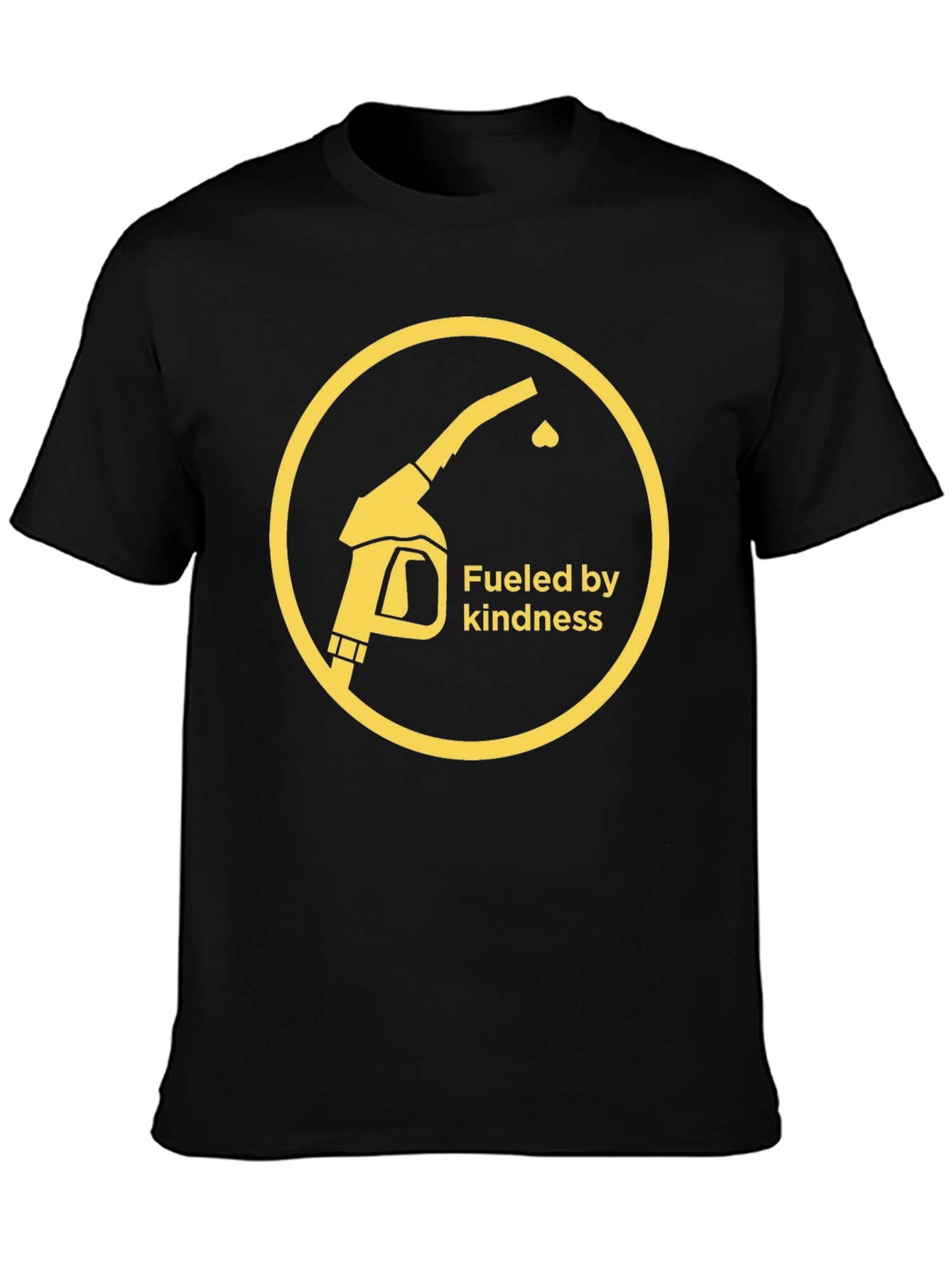 Black Fueled by Kindness Graphic Tee - Black view 3
