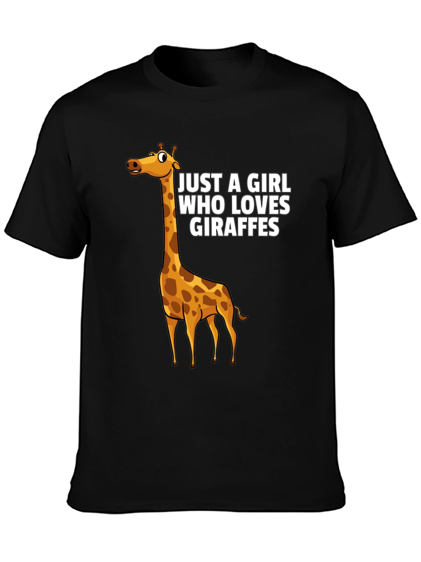 Black Giraffe Lover Unisex T-Shirt  view 3