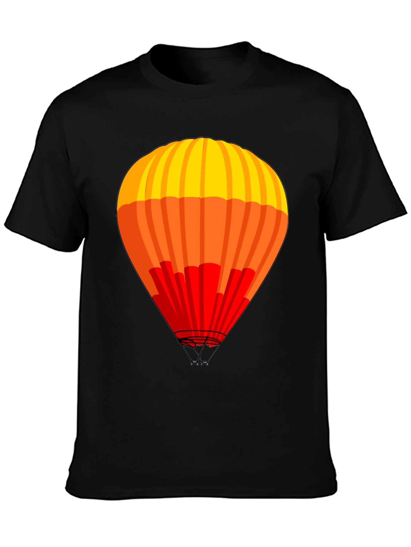 Black Hot Air Balloon Graphic T-Shirt view 3