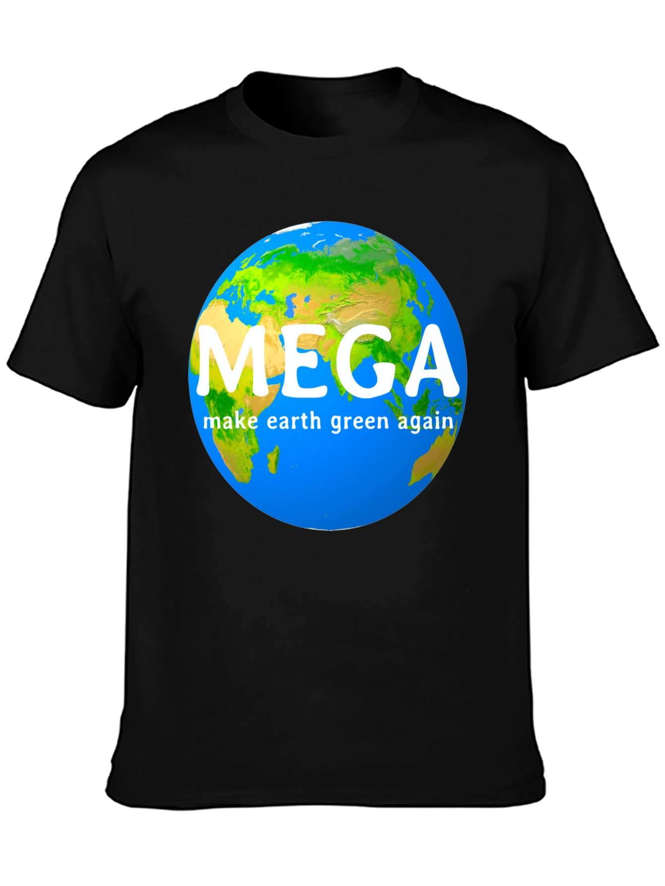 Black MEGA Make Earth Green Again T-Shirt view 3