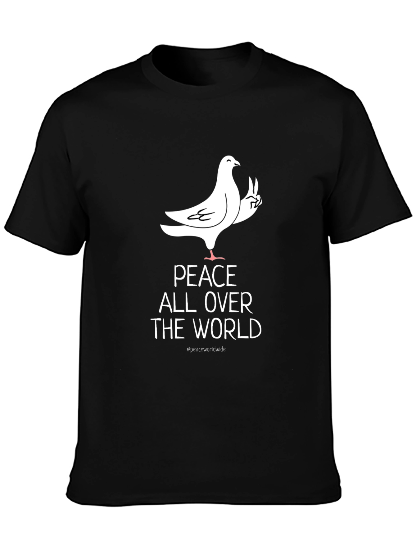 Black Peace Dove Graphic Tee - All Over the World view 3