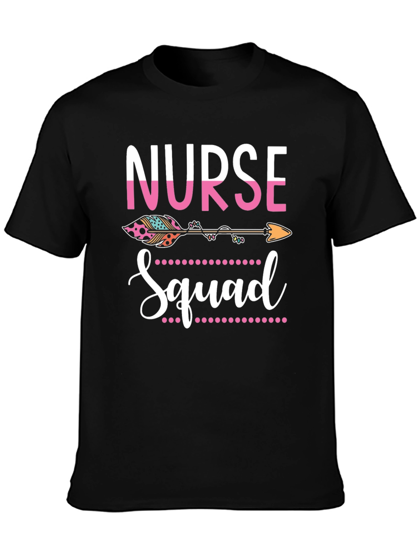 Black Nurse Squad Graphic Tee - Comfort and Style view 3