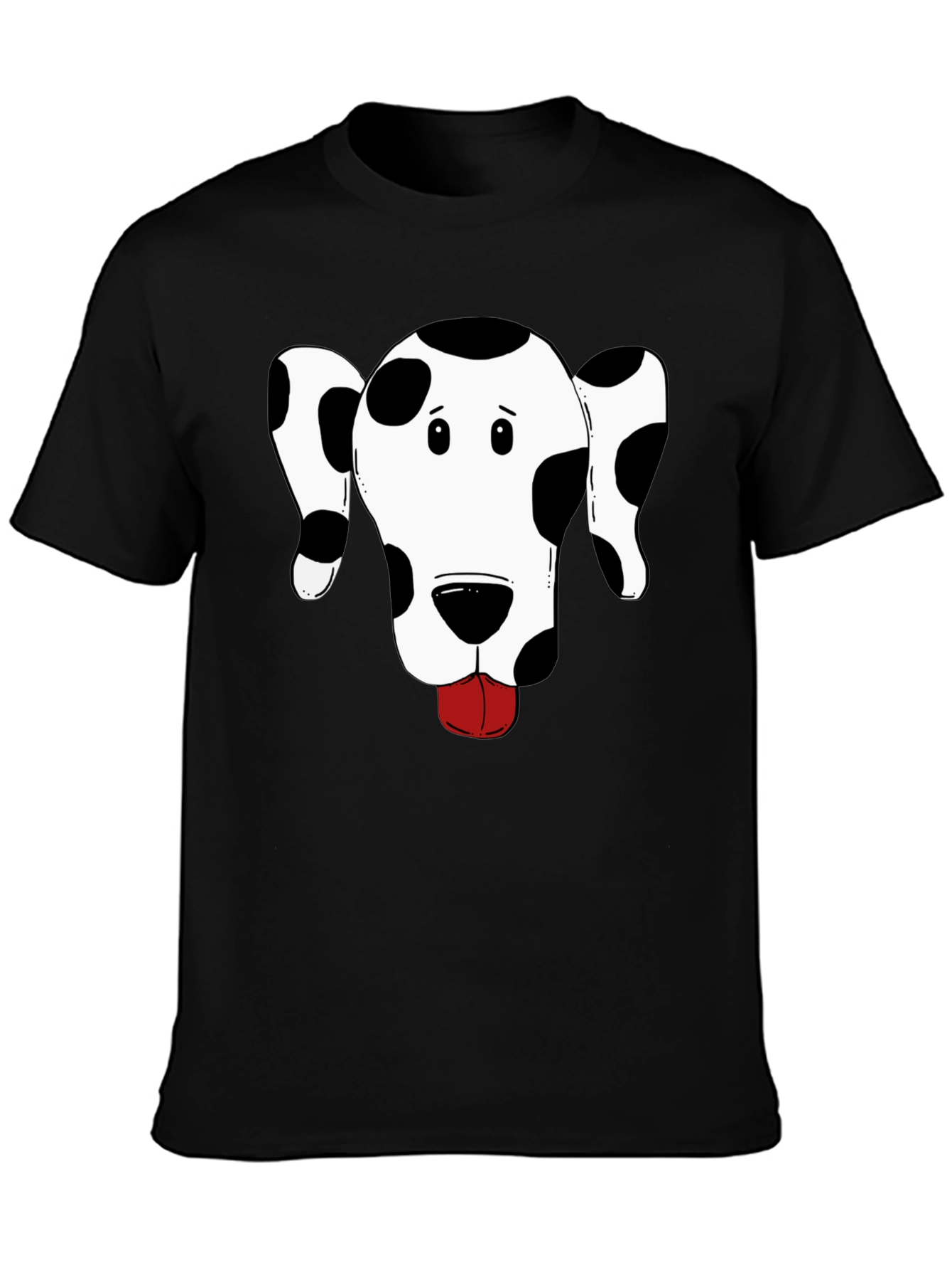 Black Dog Face Graphic T-Shirt - Men's Black Tee view 3