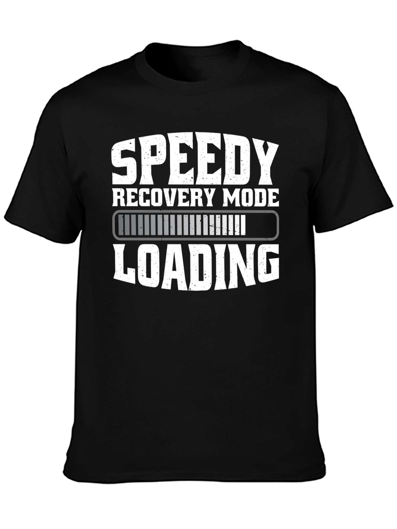 Black Speedy Recovery Mode Loading T-Shirt view 3