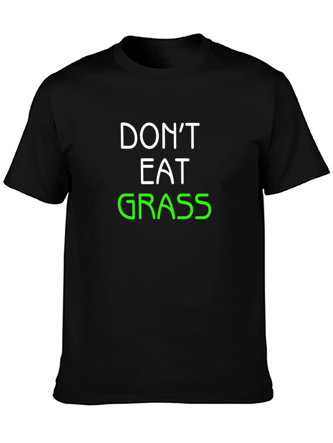 Black Don't Eat Grass T-Shirt - Funny Graphic Tee view 3