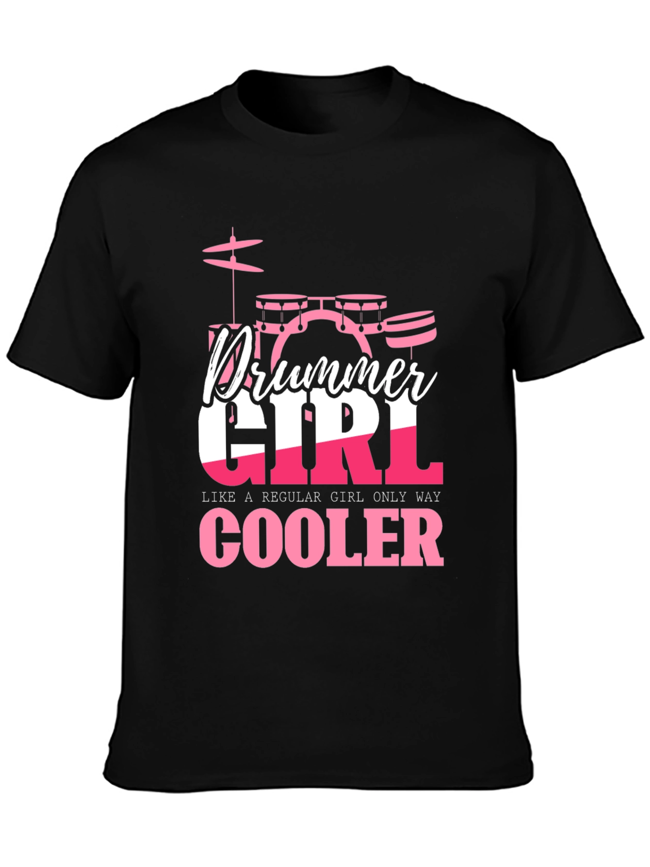 Black Drummer Girl Tee - Cooler Than Regular! view 3