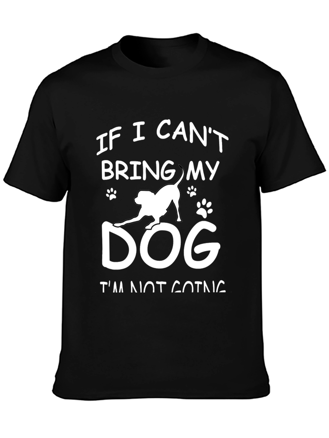 Black Dog Lover Tee - "If I Can't Bring My Dog" view 3