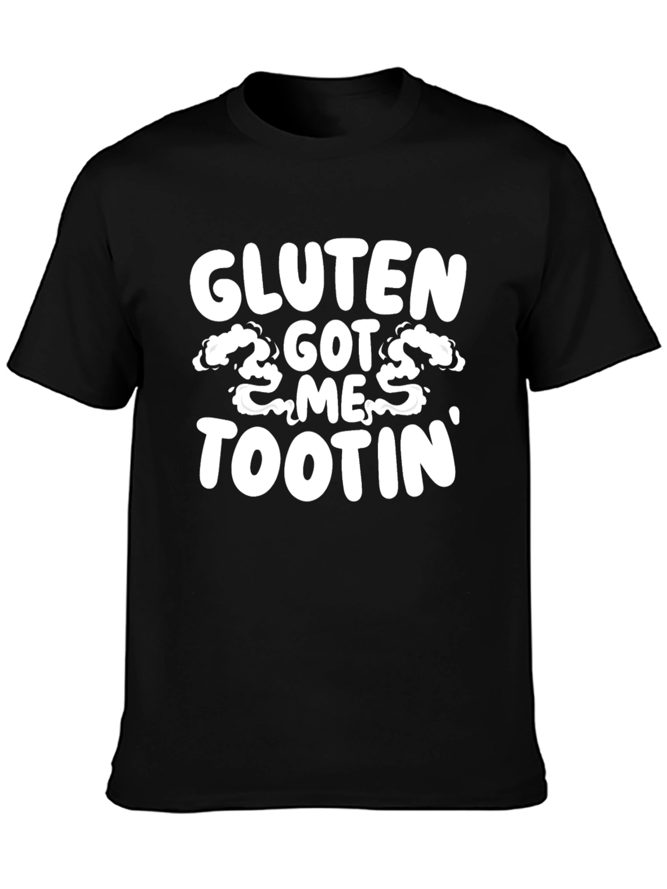 Black Gluten Got Me Tootin' Graphic T-Shirt - Black view 3