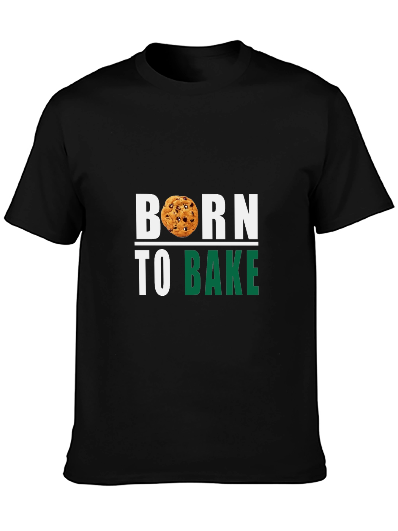 Black Born to Bake T-Shirt - Baking Lover Apparel view 3