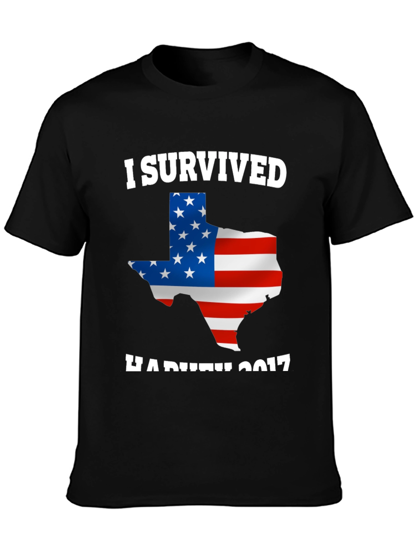 I Survived Hurricane Harvey 2017 Texas USA Flag T-Shirt - 3
