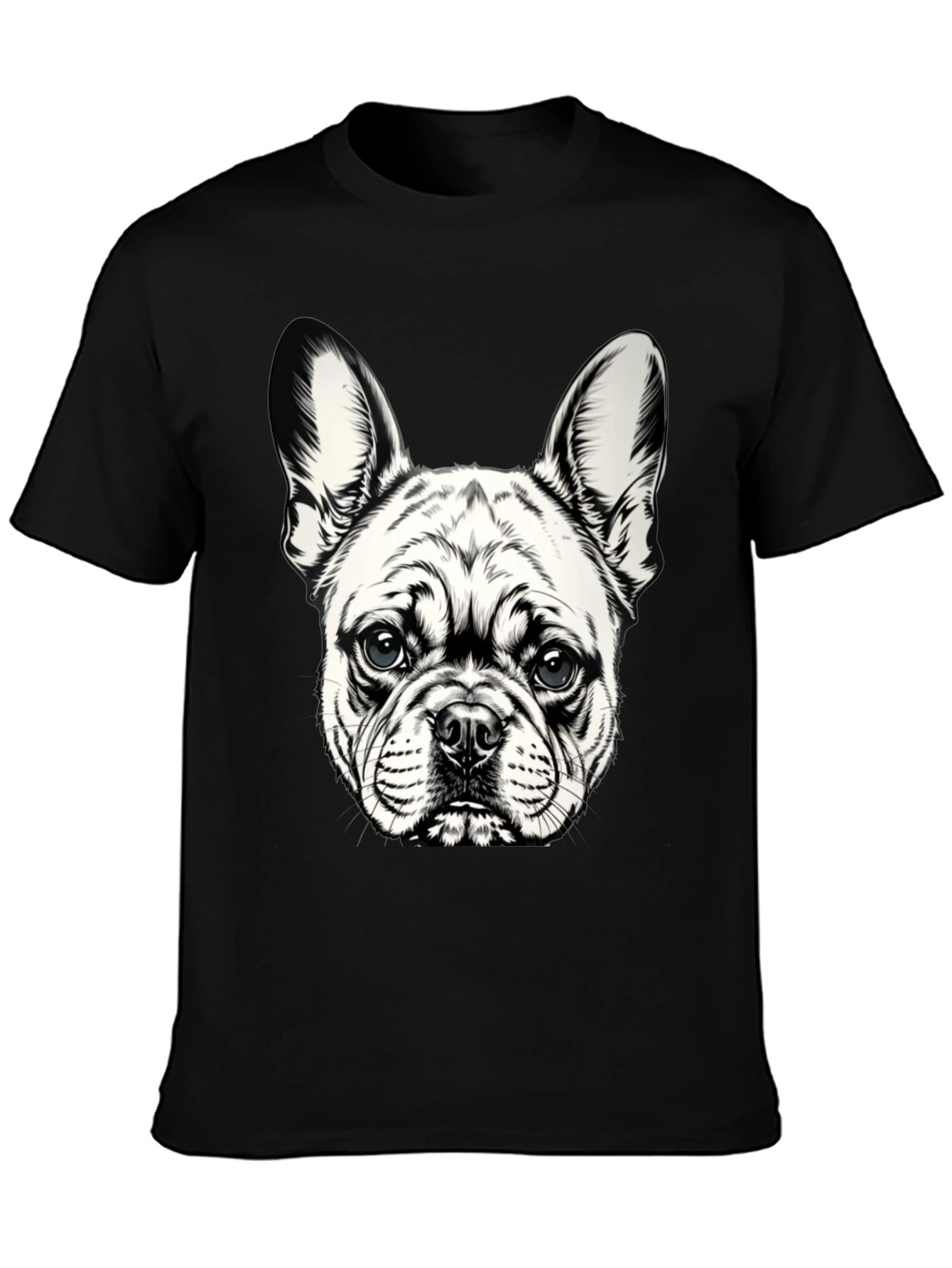 Black Dog Graphic T-Shirt - Black Cotton Blend view 3