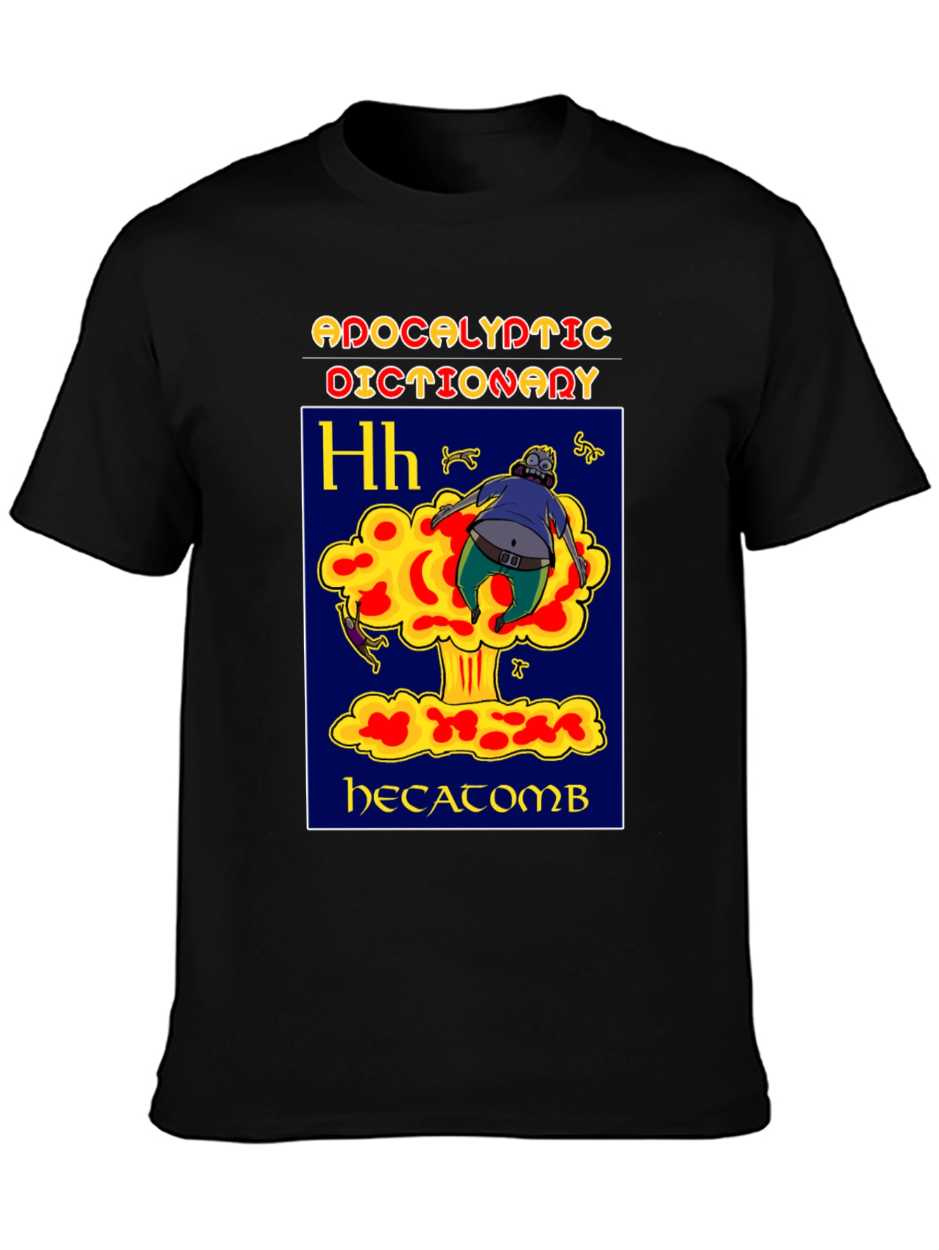 Black Apocalyptic Dictionary Hecatomb T-Shirt view 3