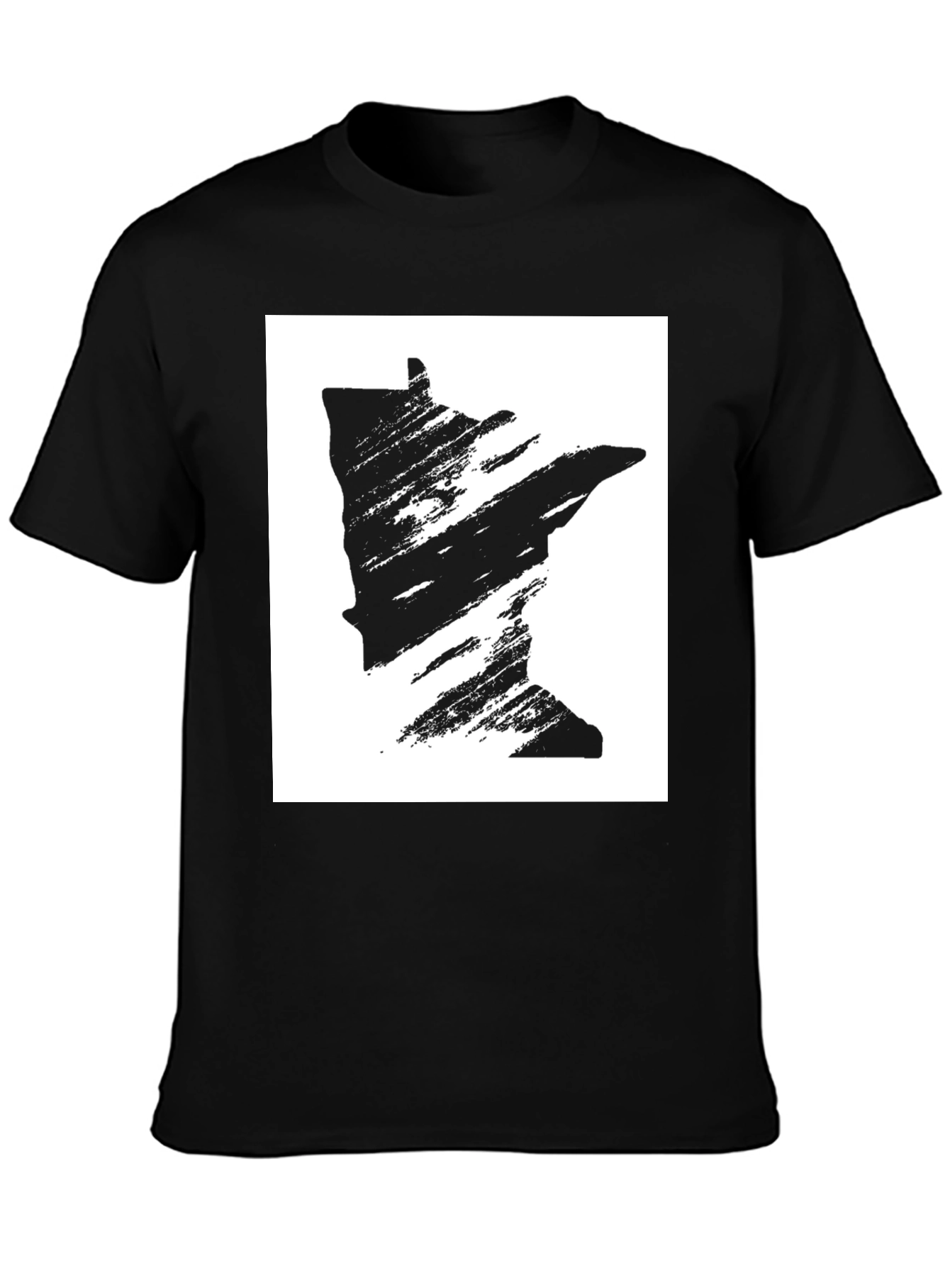 Black Minnesota State Graphic Black T-Shirt view 3