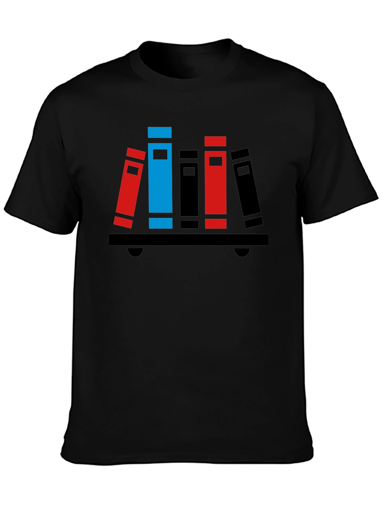 Black Book Shelf T-Shirt - Graphic Tee view 3