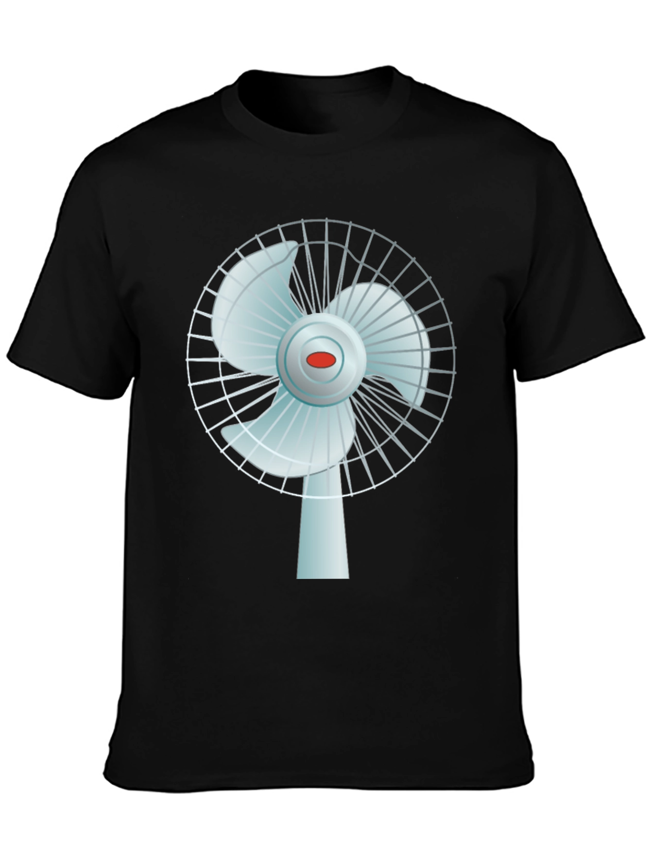 Black Novelty Fan Graphic T-Shirt view 3