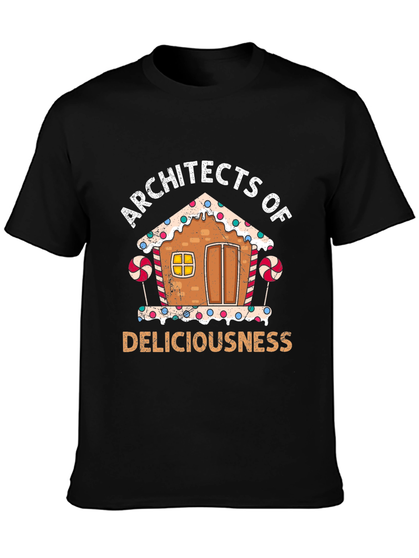 Black Architects of Deliciousness Gingerbread House T-Shirt view 3