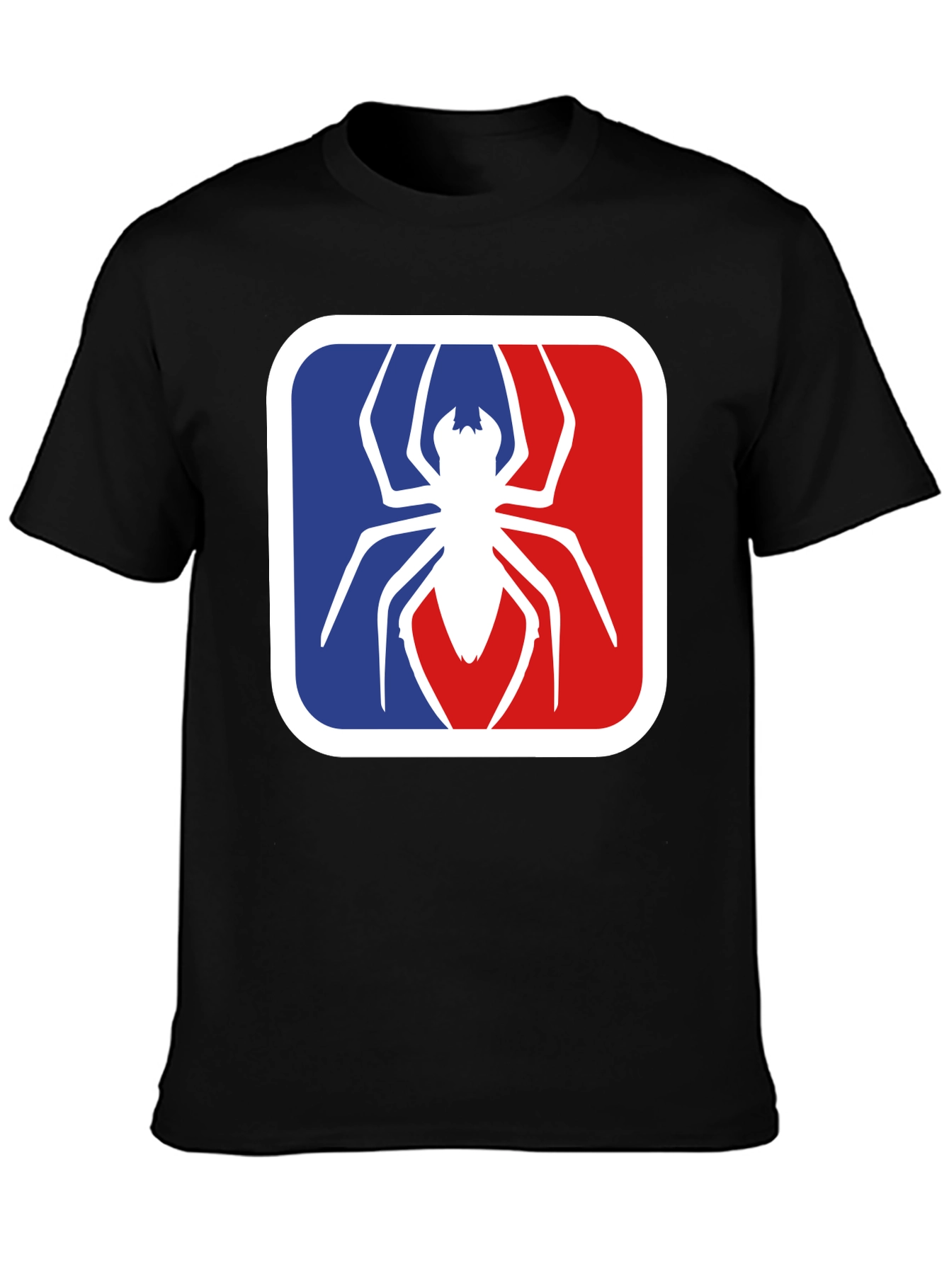 Black Spider Graphic Tee - Black Cotton Blend T-Shirt view 3