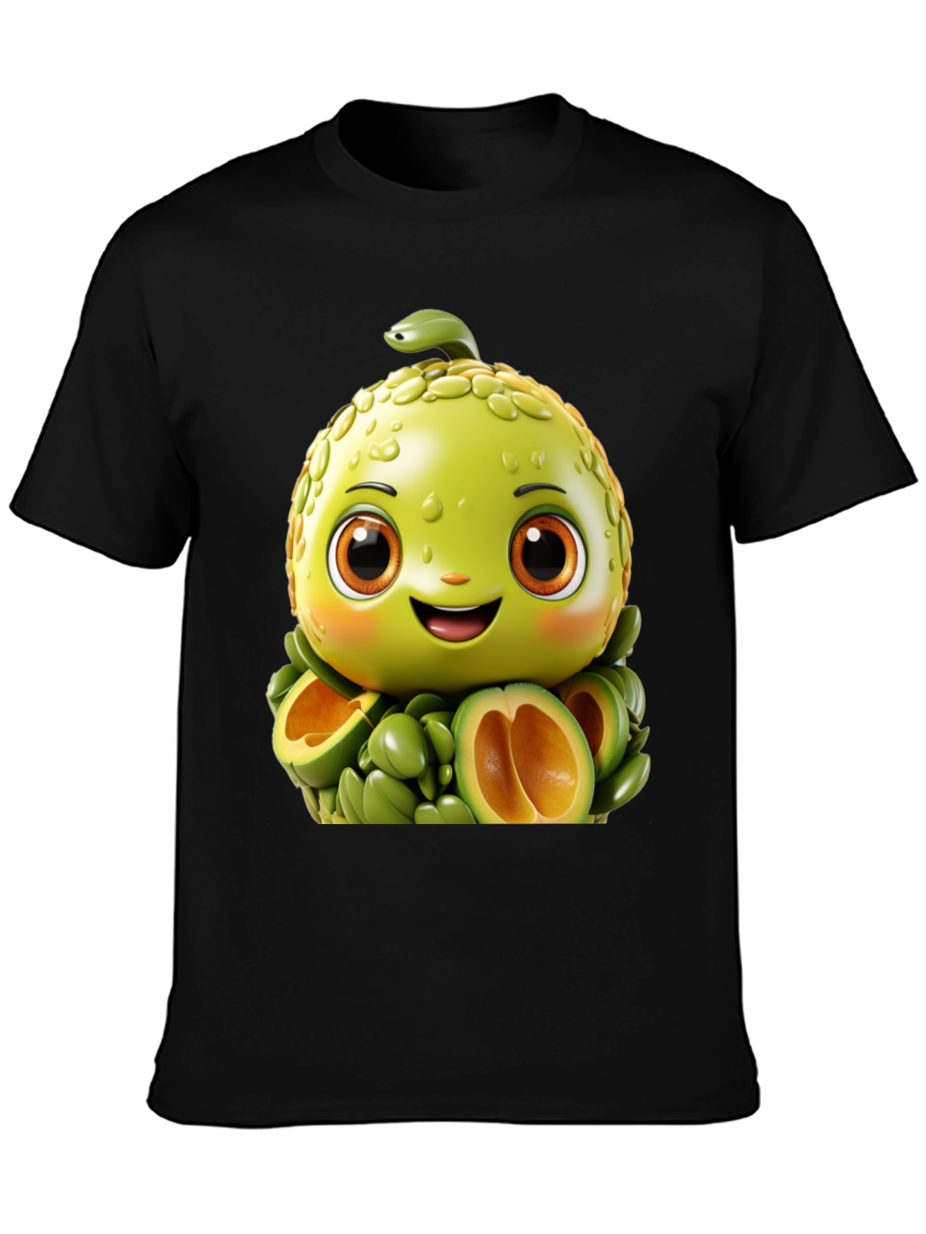 Black Avocado Character T-Shirt view 3