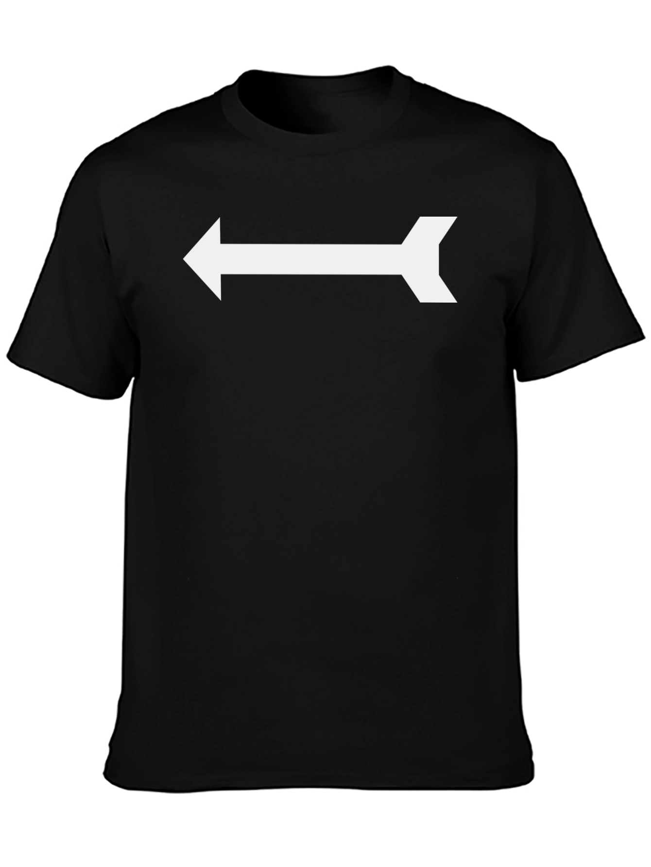 Arrow Pointing Left Black T-Shirt - 3