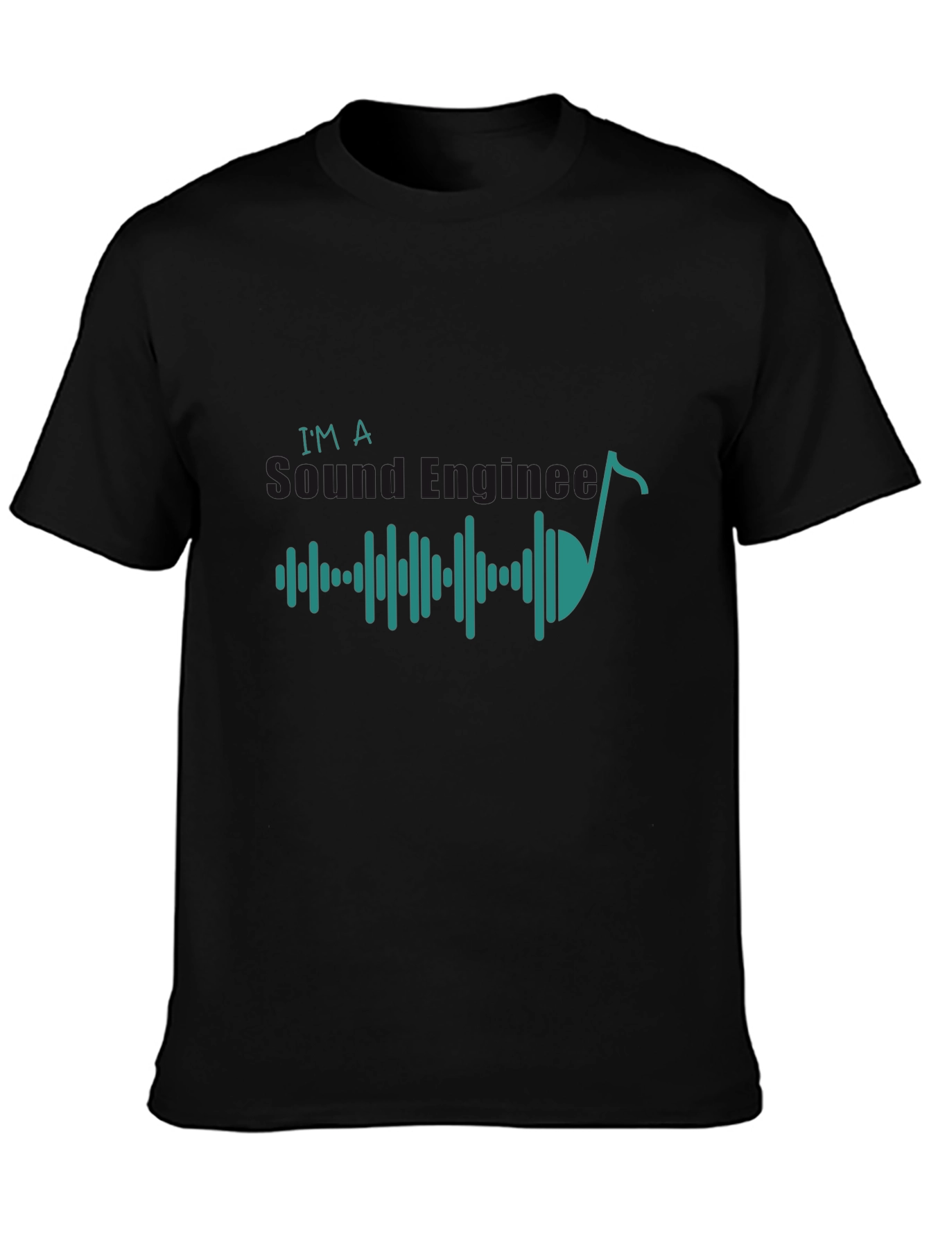 Black Sound Engineer Graphic Tee - Music Lover Shirt view 3