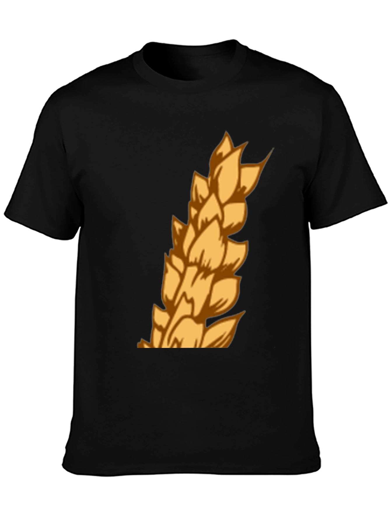Black Wheat Graphic Tee - Mens Black T-Shirt view 3