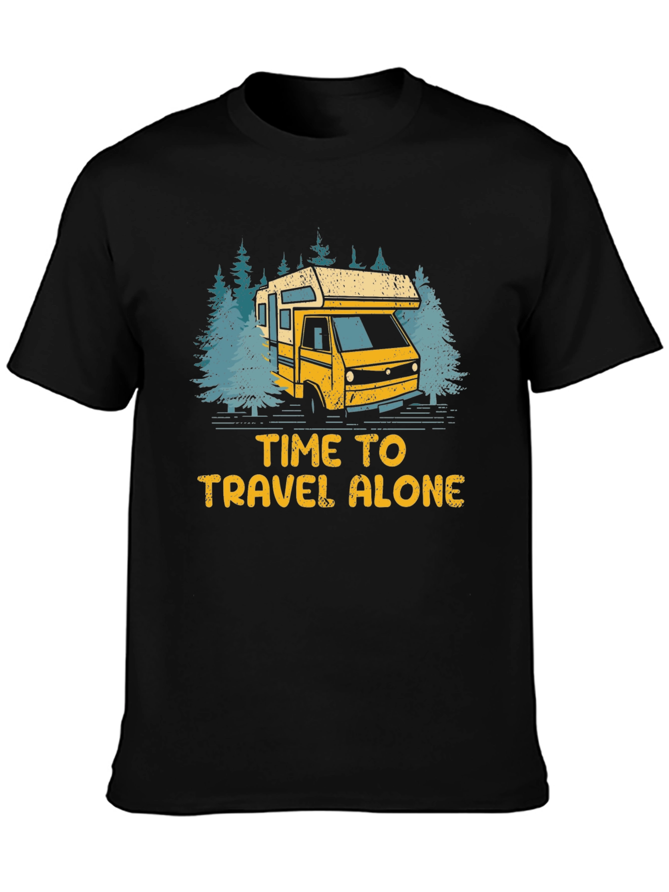 Time To Travel Alone Graphic T-Shirt - 3