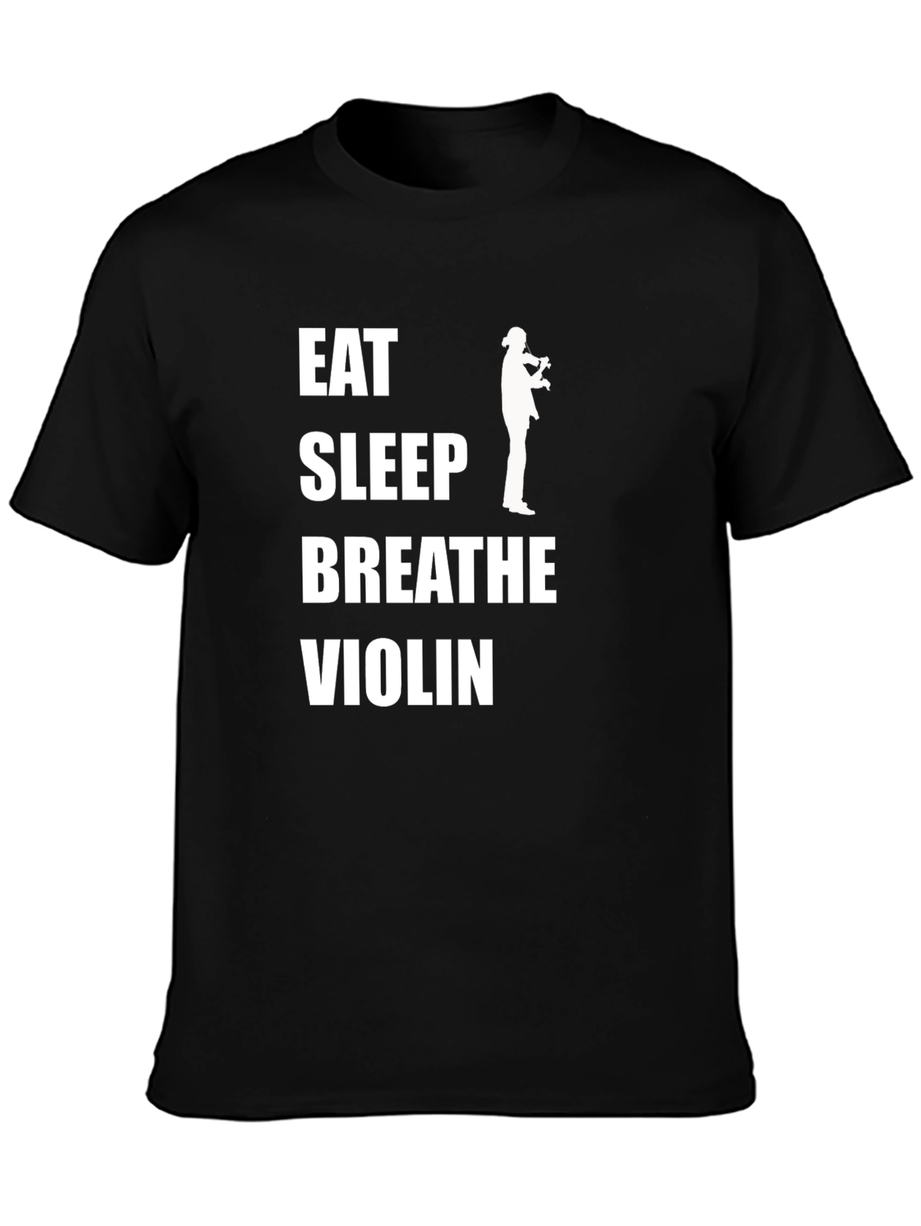 Black Eat Sleep Breathe Violin T-Shirt view 3