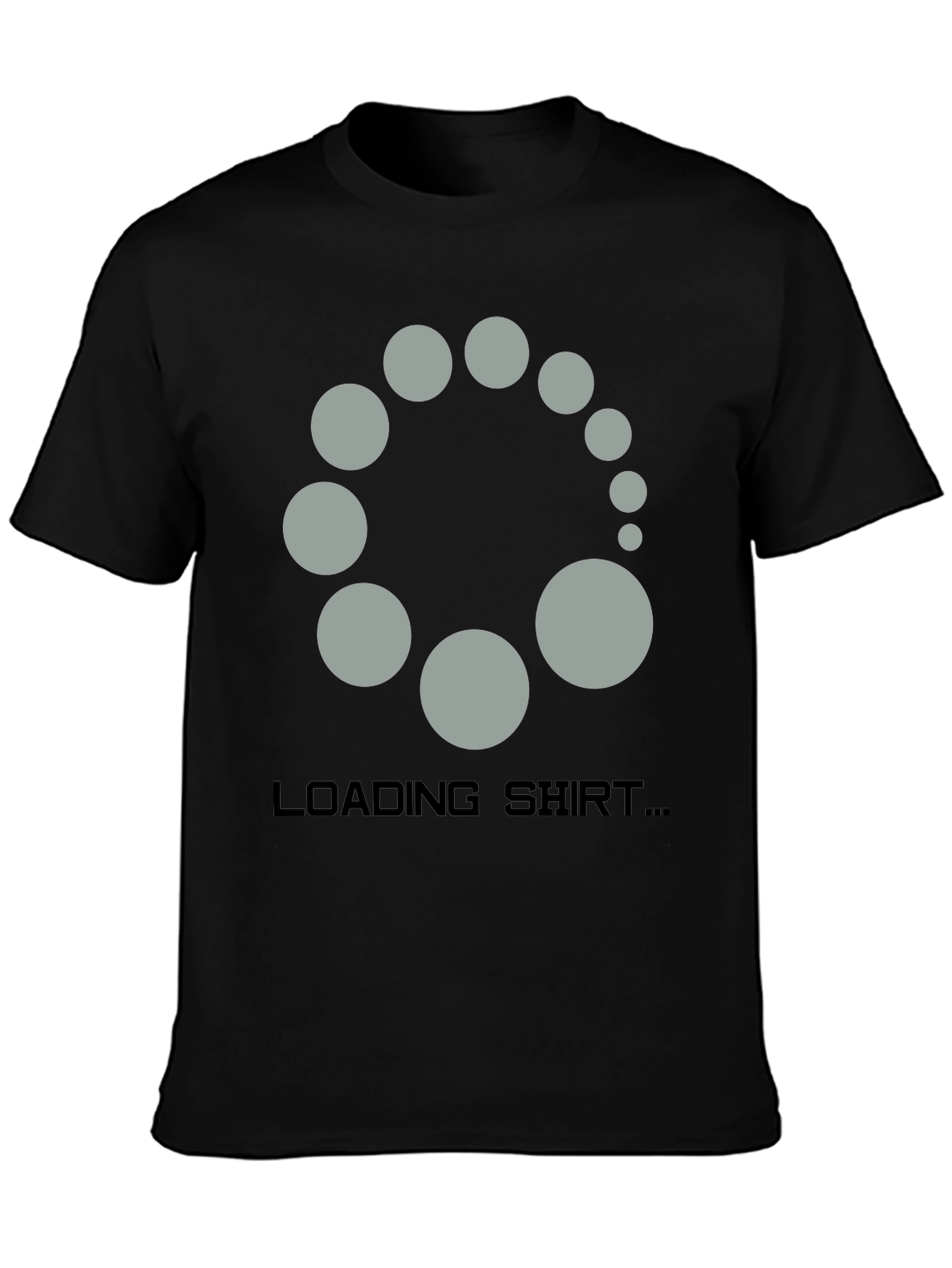 Black Loading Shirt Novelty Graphic Tee view 3