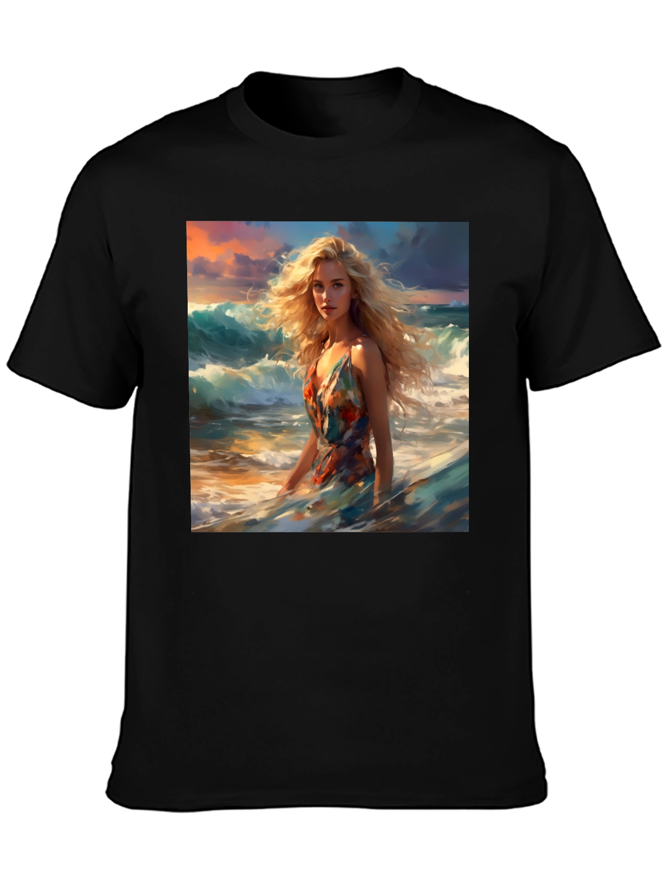 Black Ocean Dream T-Shirt - Stunning Art Print view 3