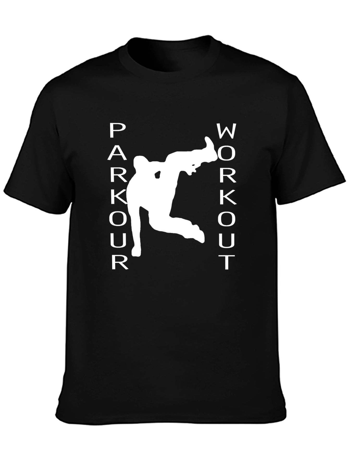 Parkour Workout Graphic Tee - Black Athletic T-Shirt - 3