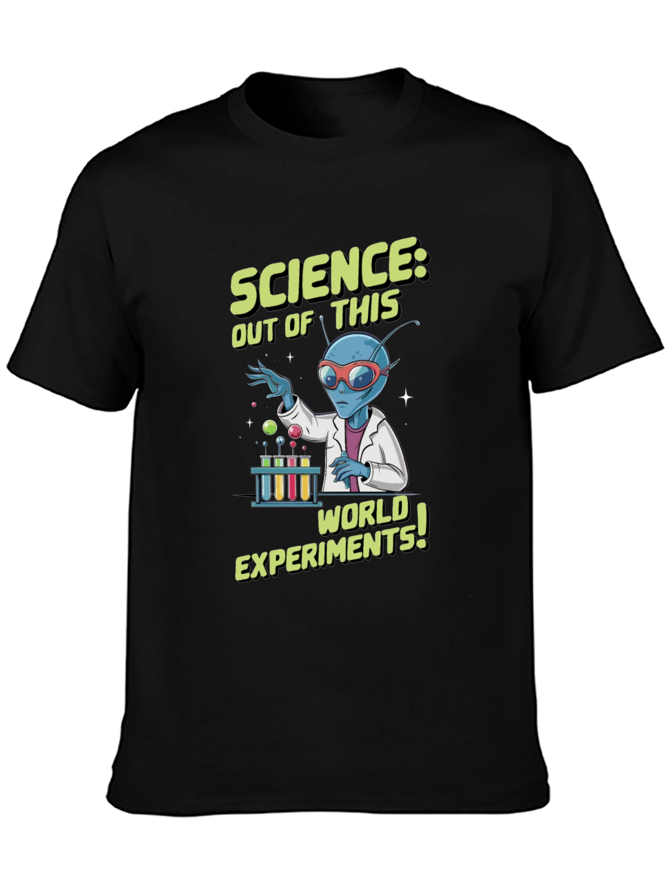 Black Science Alien T-Shirt - Out of this World Experiments view 3