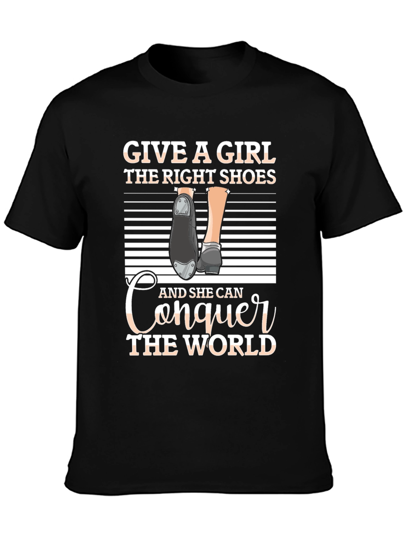 Black Girl's Right Shoes T-Shirt - Conquer the World view 3