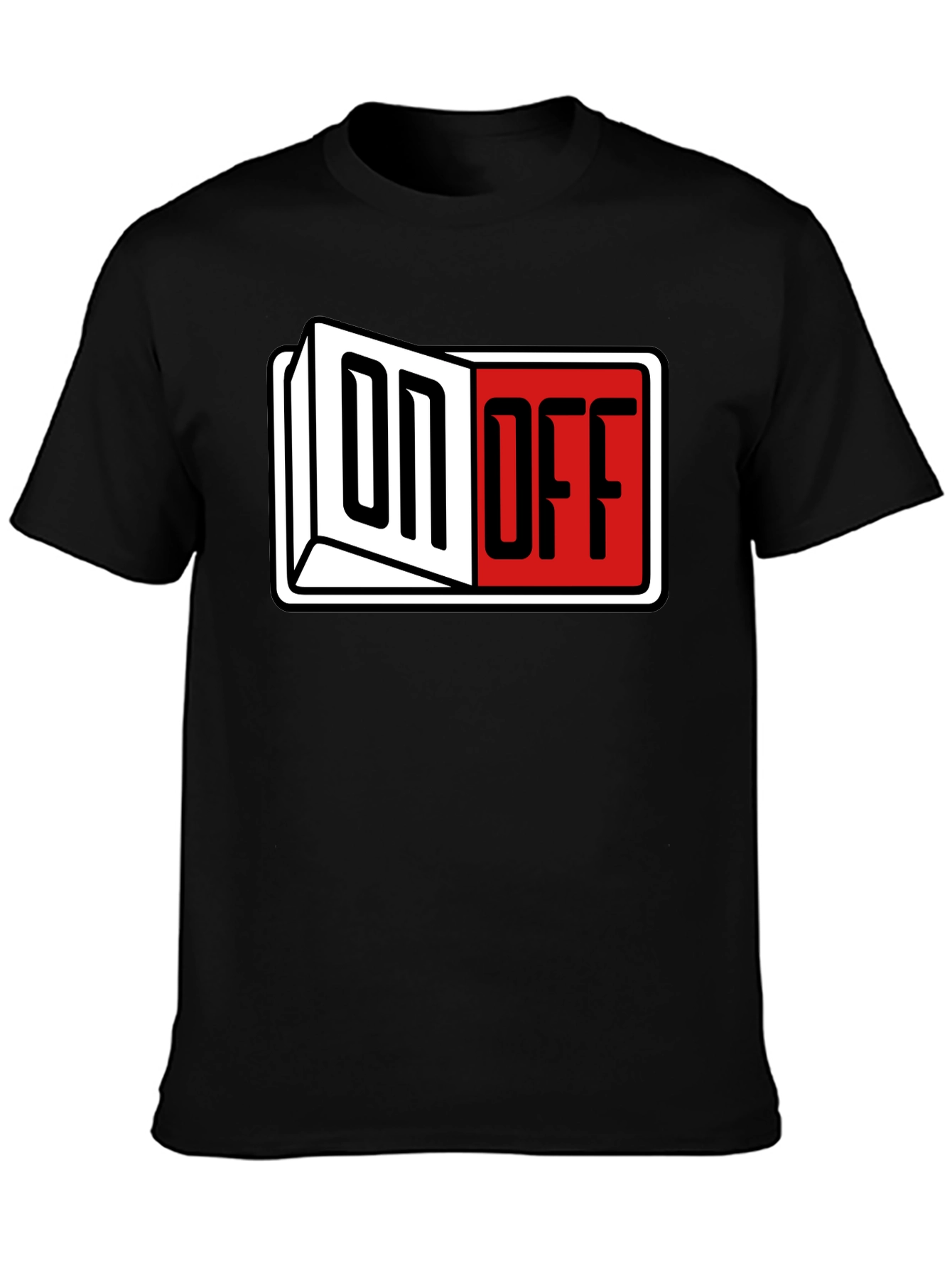 Black On Off Graphic T-Shirt view 3