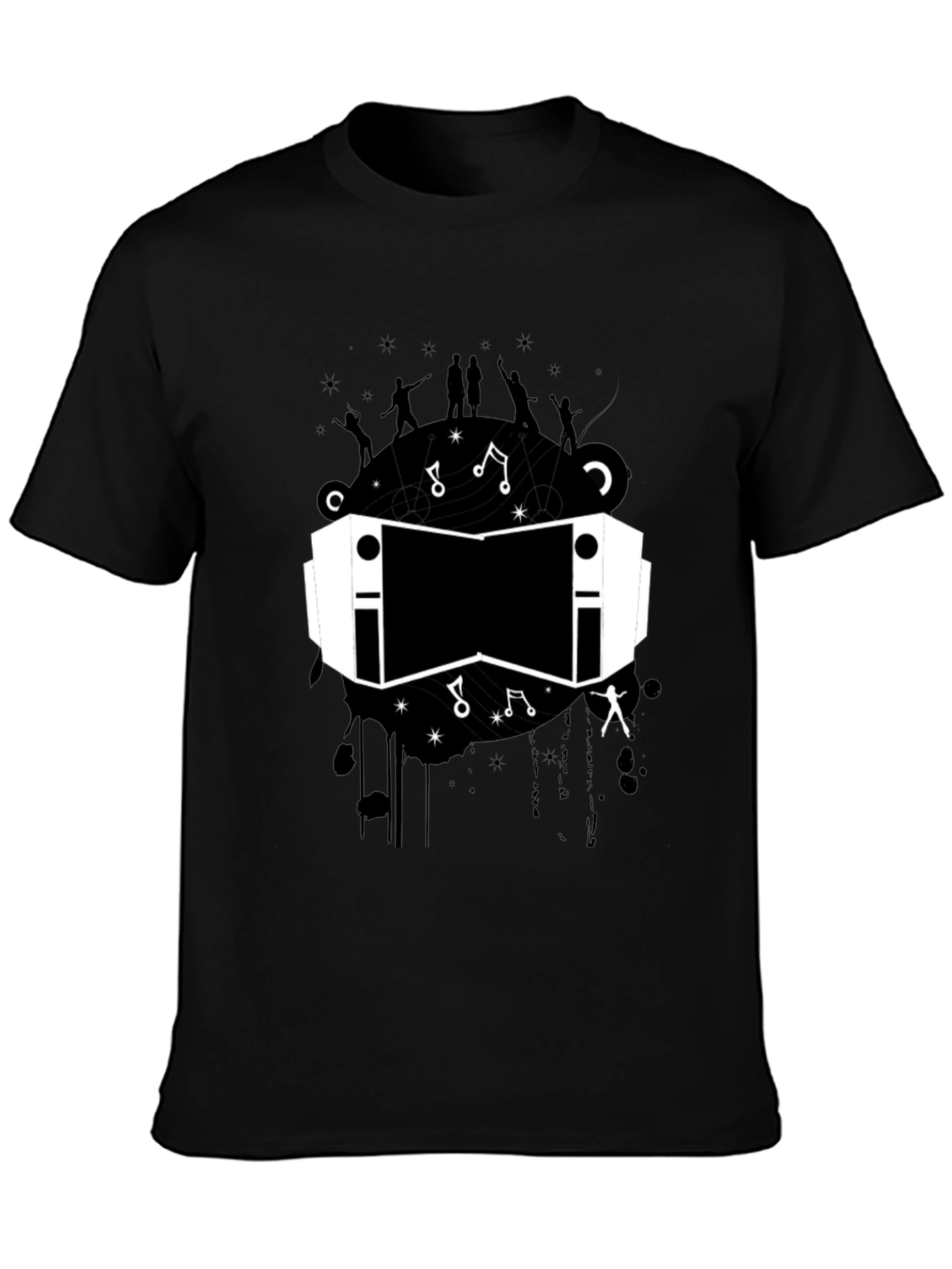 Black VR Headset Graphic Tee - Unisex Black T-Shirt view 3