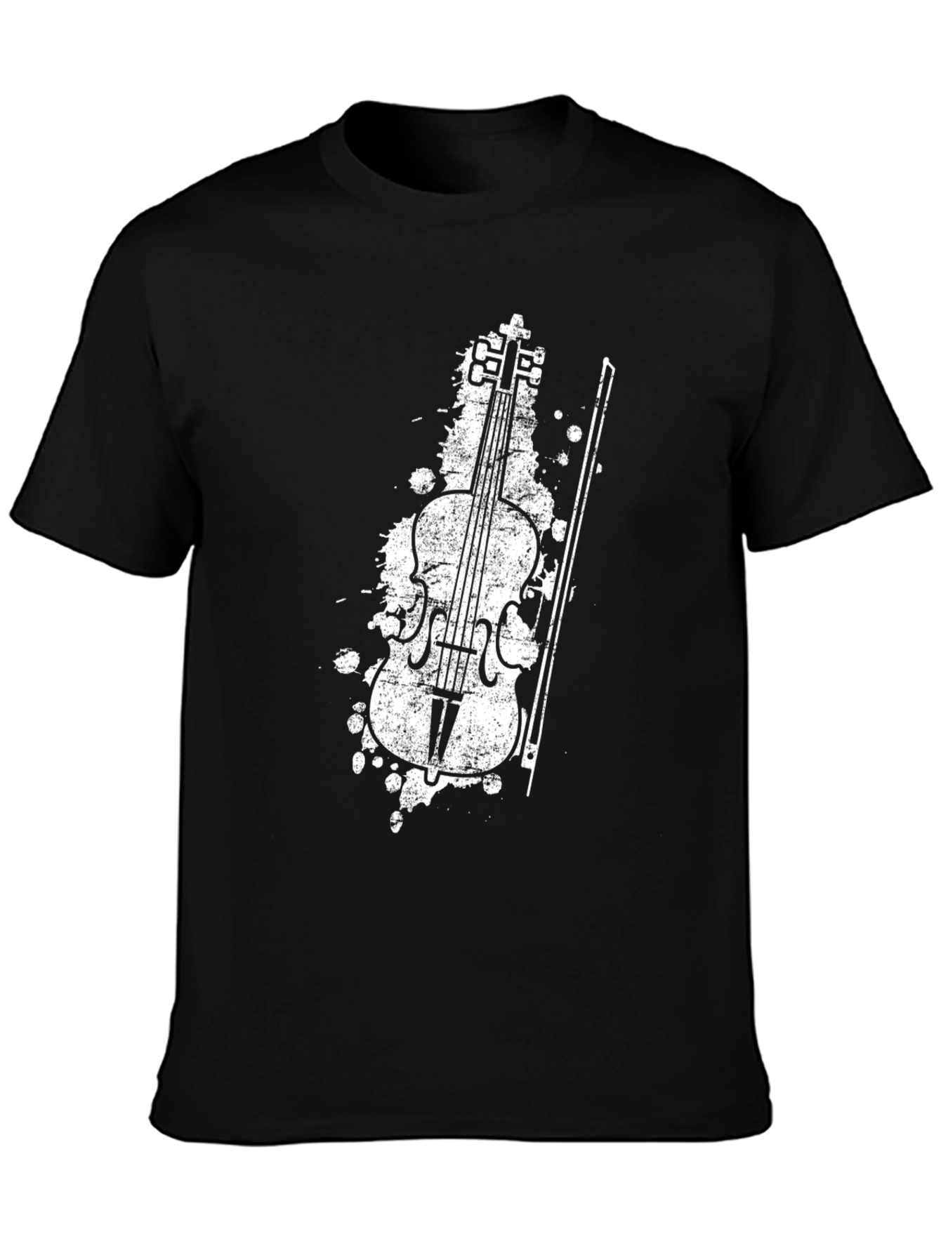 Black Violin Grunge Graphic Tee - Black view 3