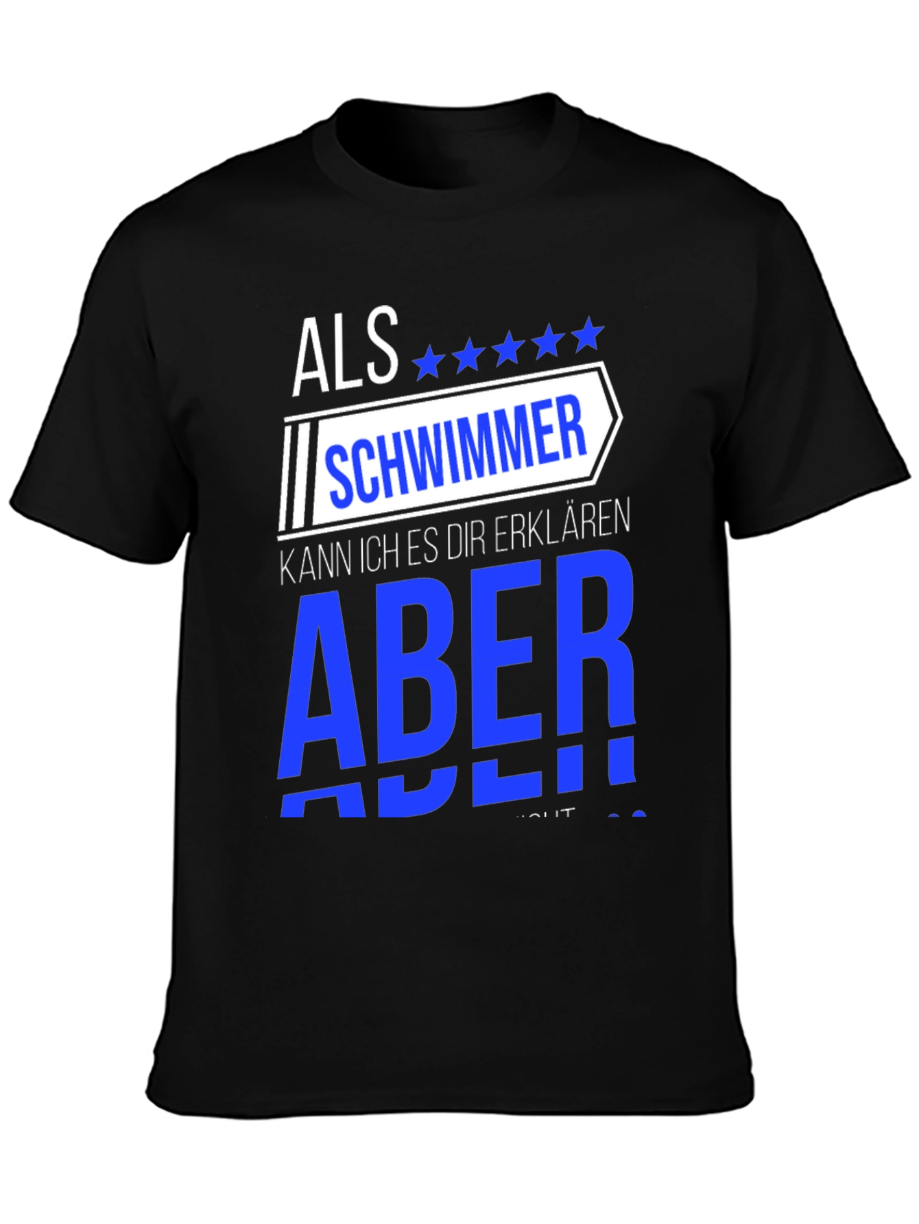 Black Funny Swimmer T-Shirt - Als Schwimmer view 3