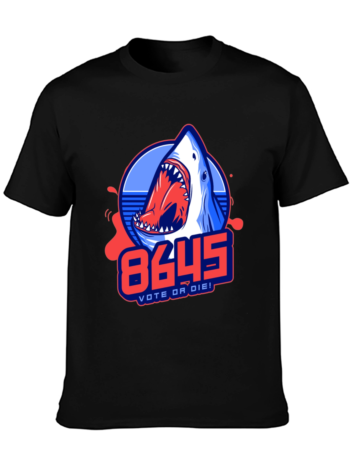 8645 Vote or Die Shark Graphic Tee - 3