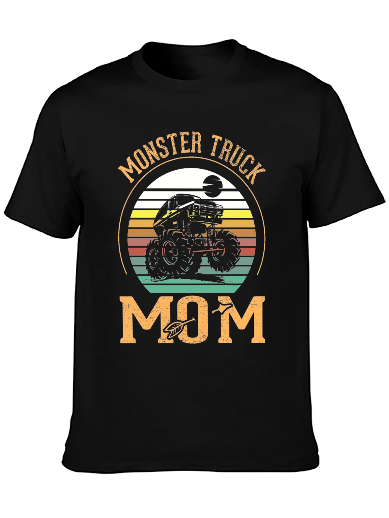 Black Monster Truck Mom T-Shirt - Off Road Graphic Tee view 3