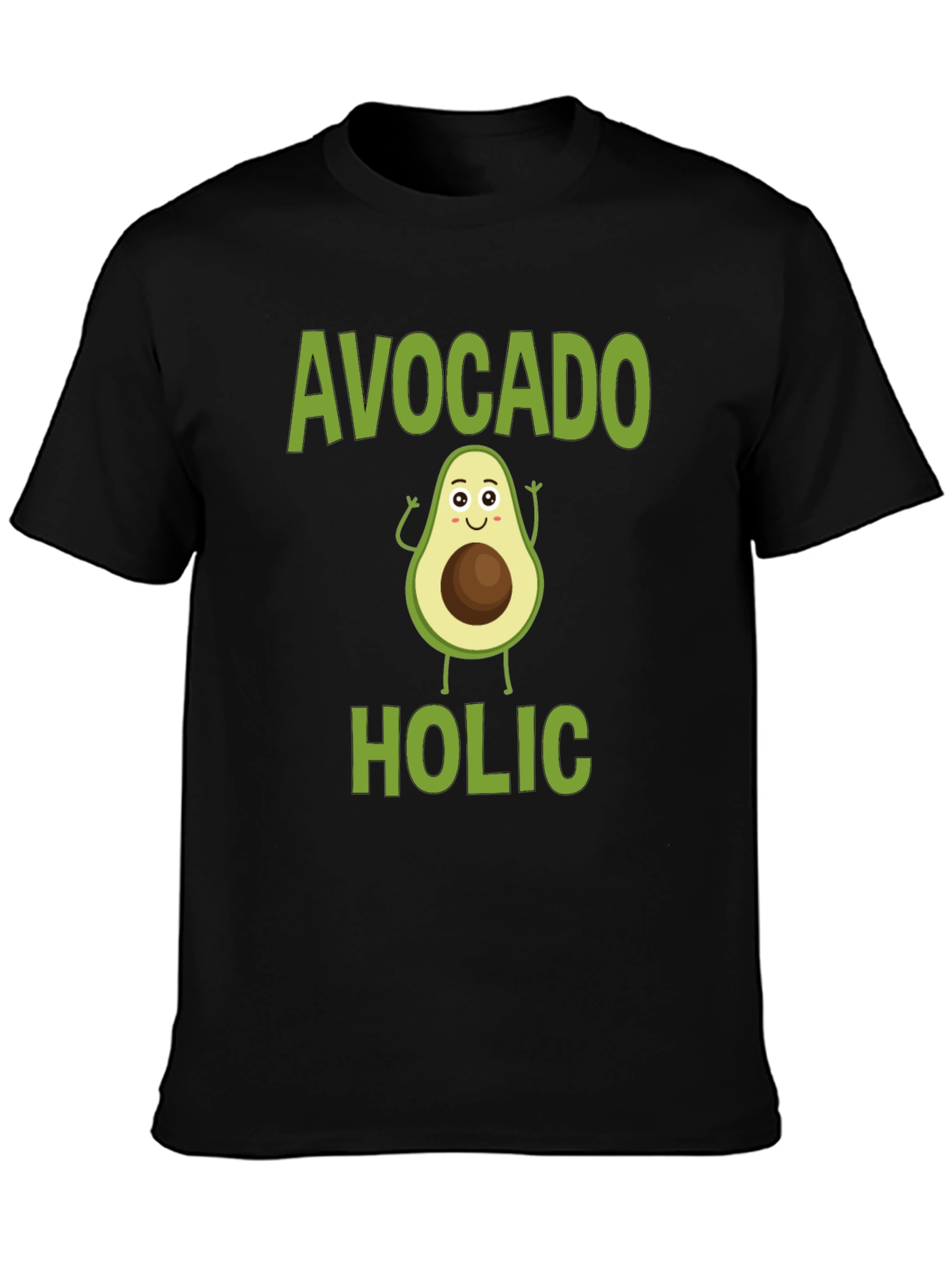 Black Avocado-holic Graphic Tee - Black Cotton T-Shirt view 3