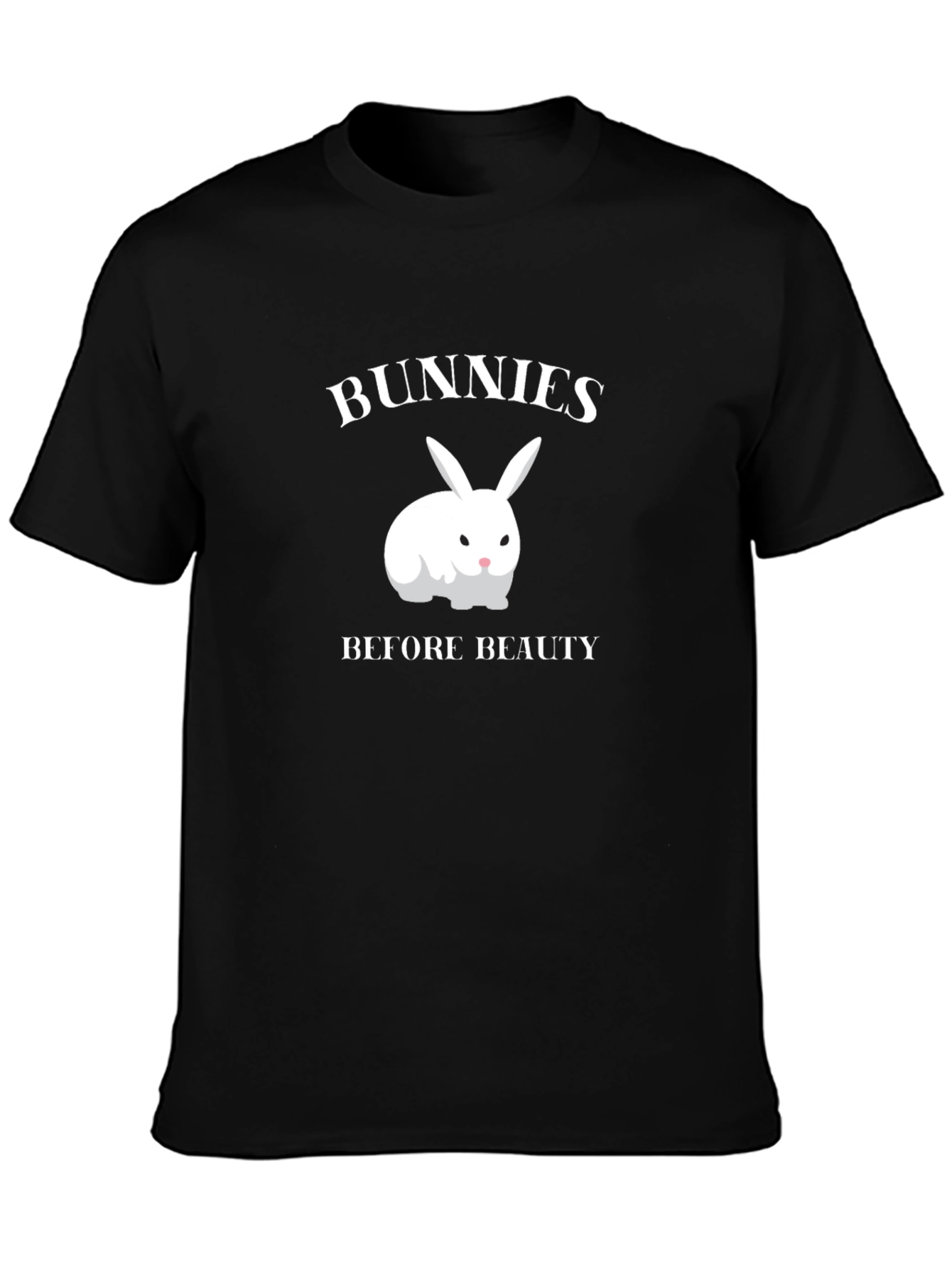 Black Bunnies Before Beauty Graphic T-Shirt view 3