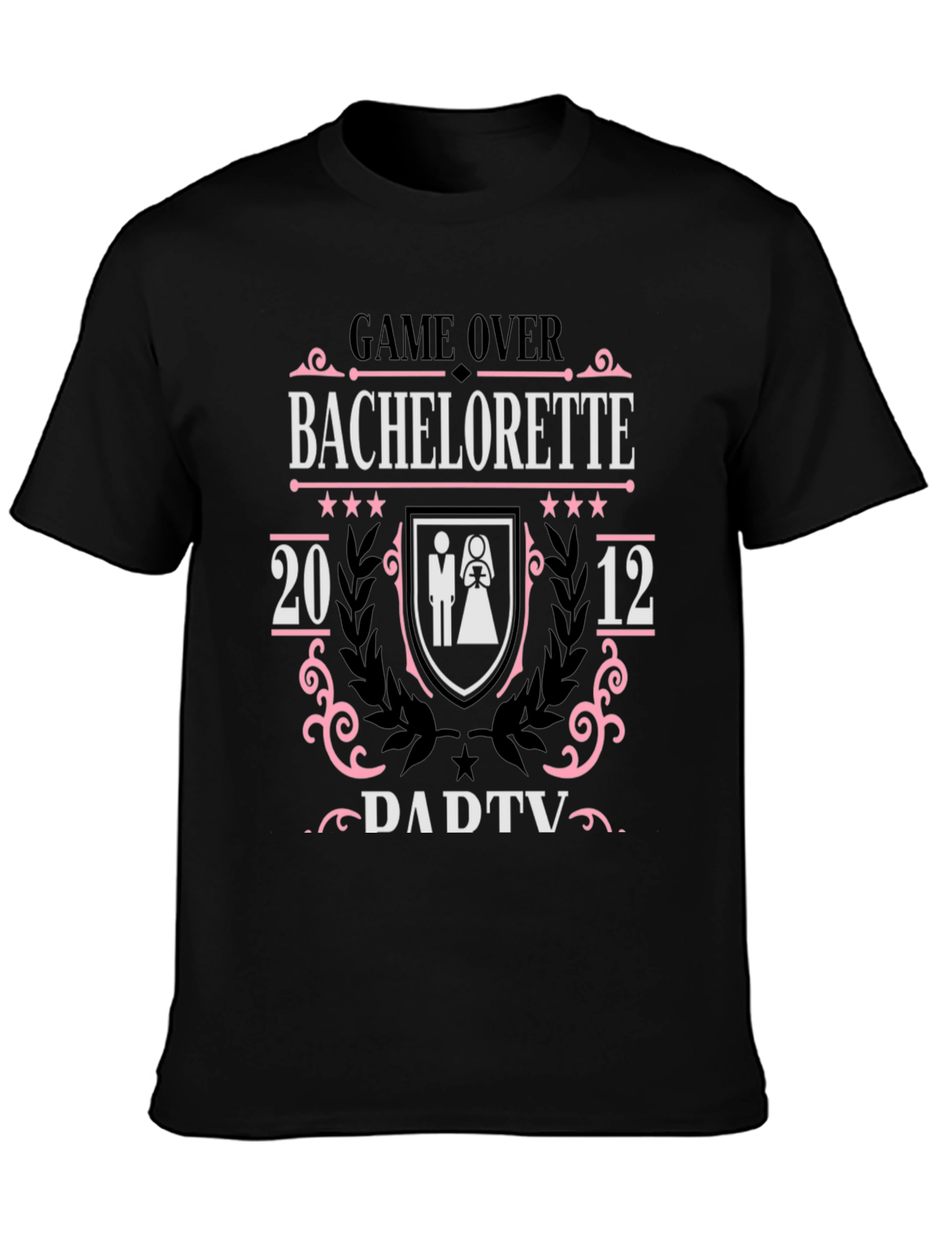 Black Game Over Bachelorette T-Shirt view 3