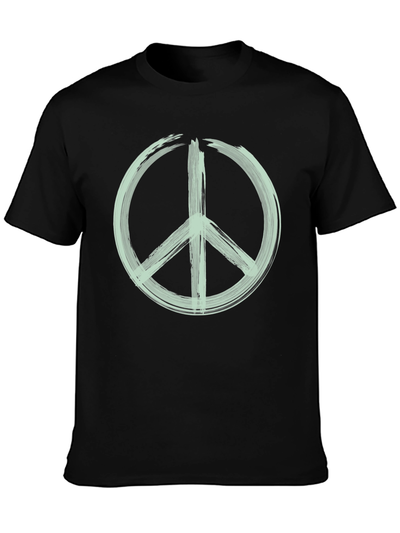 Black Peace Sign Graphic Tee - Stylish & Comfortable view 3