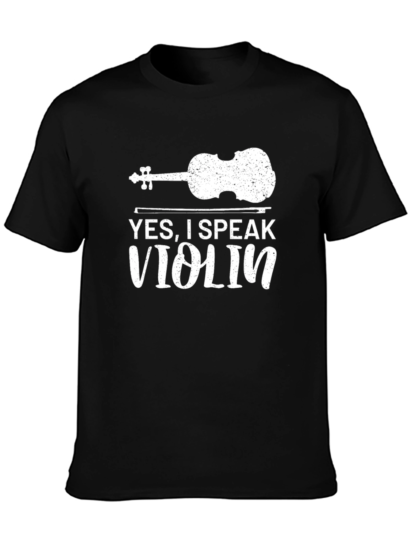 Black Yes, I Speak Violin Graphic Tee view 3