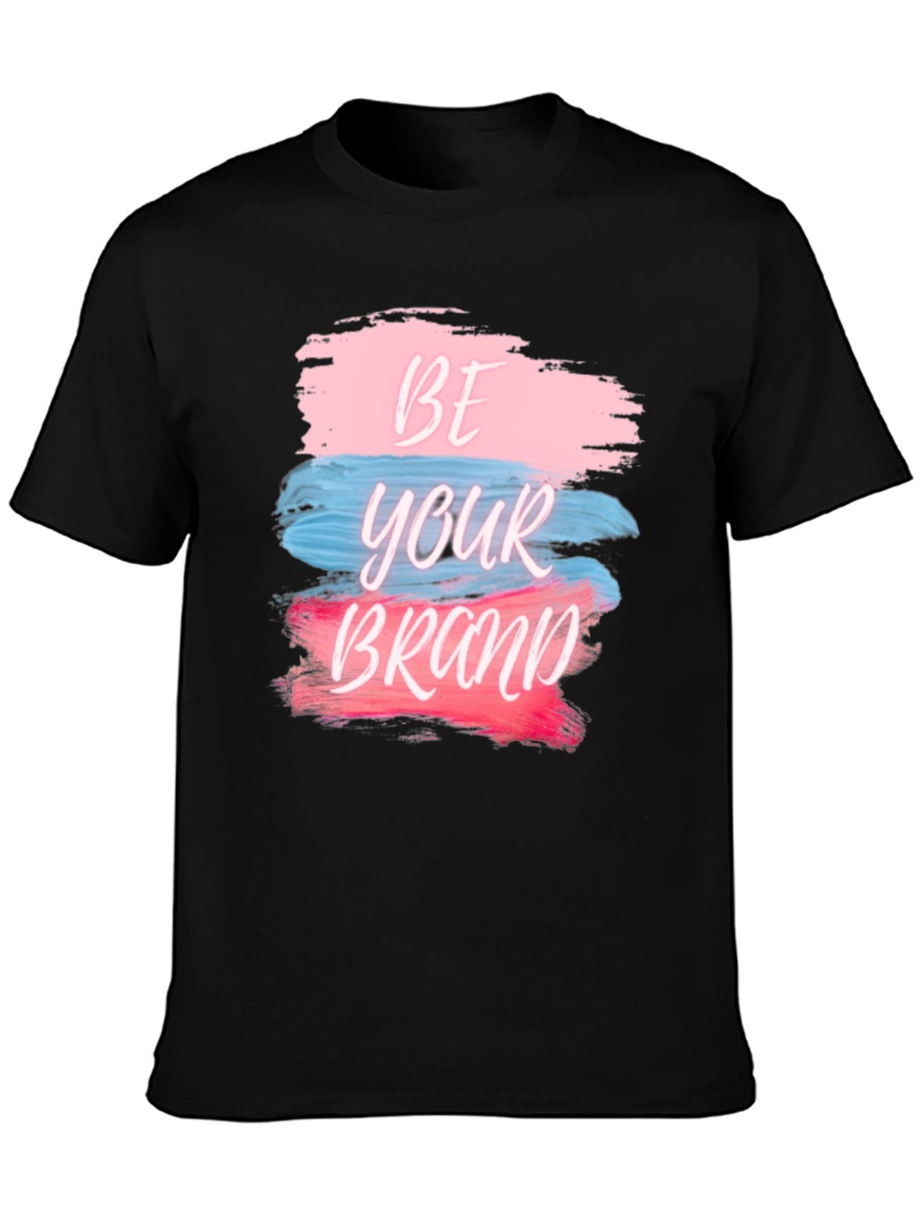 Black Be Your Brand Graphic Tee - Stylish Cotton Blend view 3