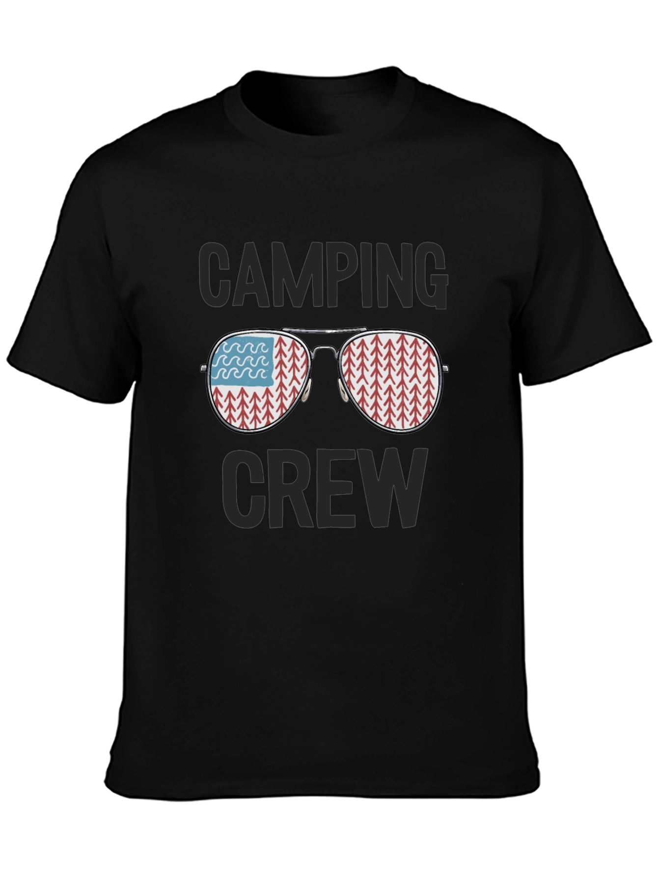 Black Camping Crew Graphic T-Shirt - Adventure Ready view 3