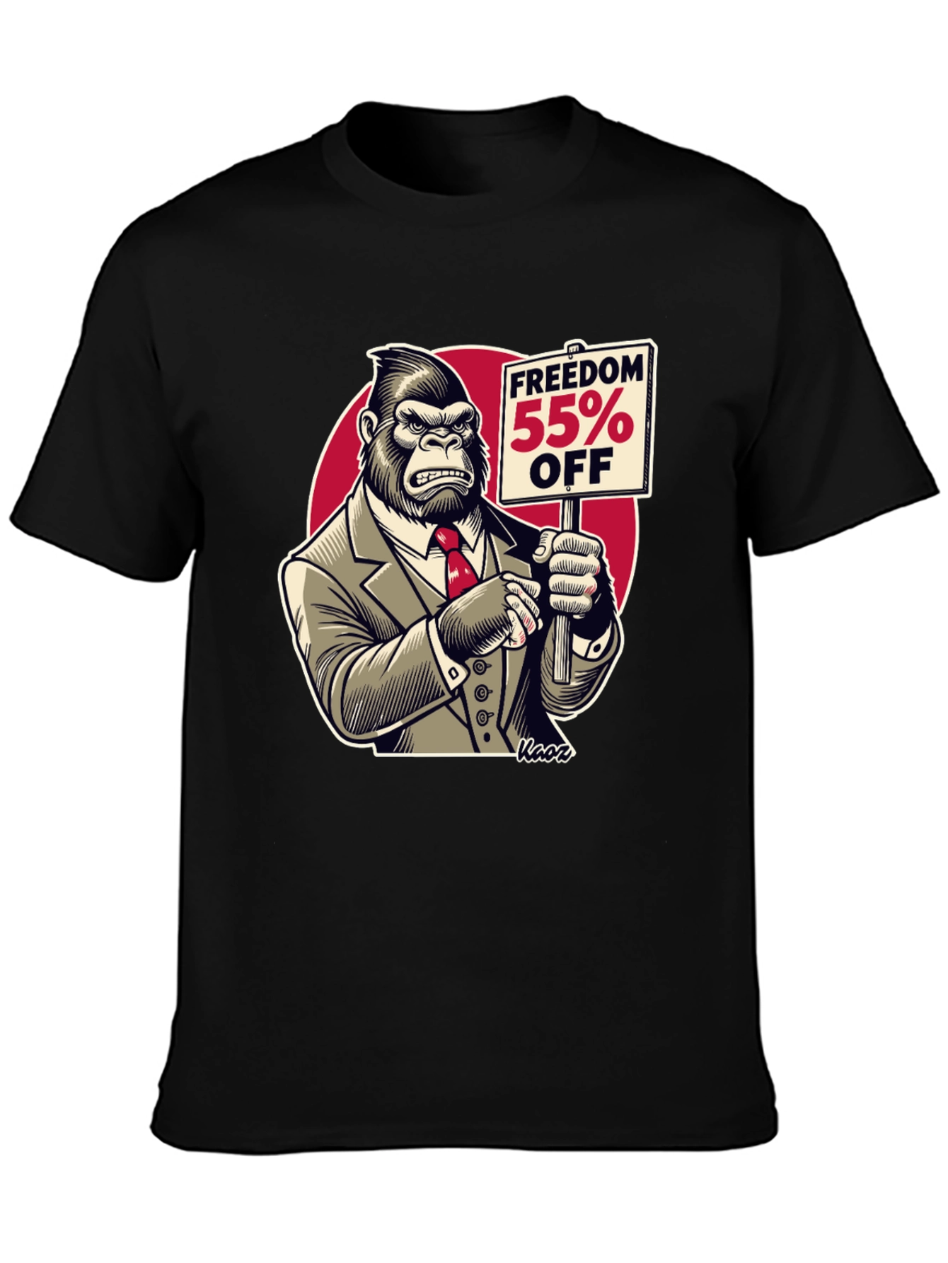 Black Freedom 55% Off Gorilla Graphic Tee view 3