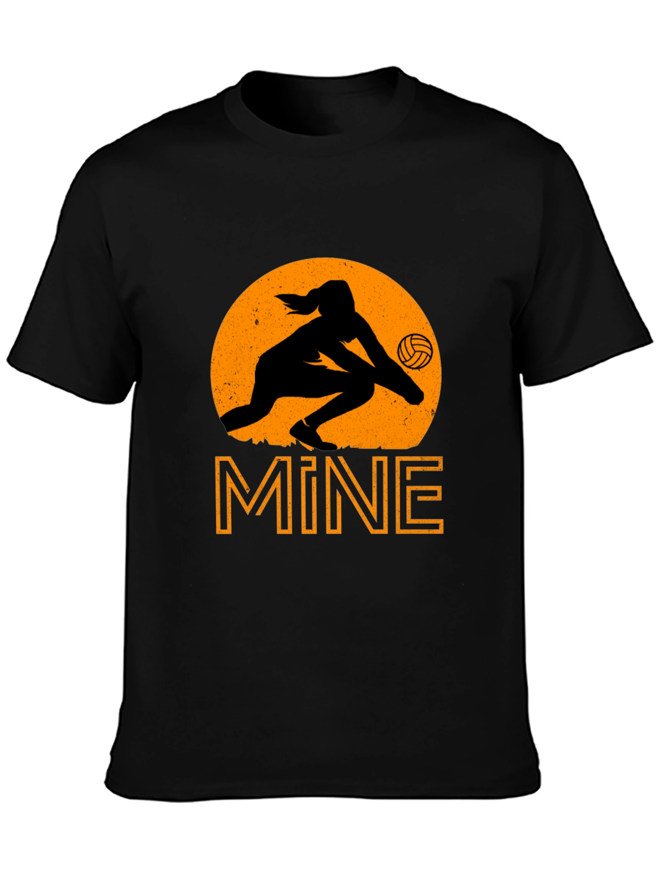 Volleyball Mine T-Shirt - Black Graphic Tee - 3